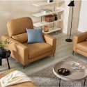 Sofa FLORENT - Sofa Bành Bọc Da Cao Cấp Với Tựa Lưng Điều Chỉnh