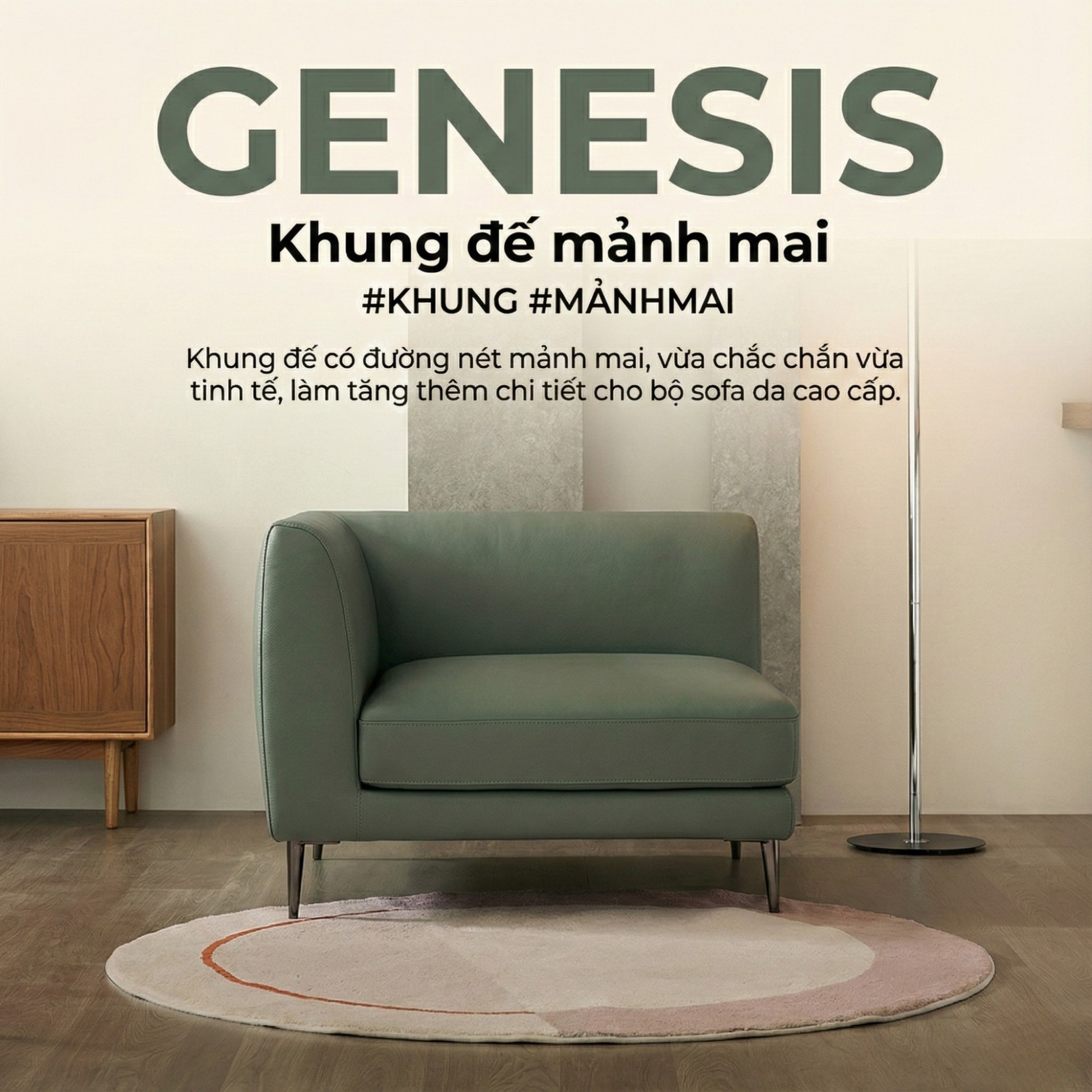 Sofa GENESIS – Sofa Da Cao Cấp Module Hiện Đại Tối Giản