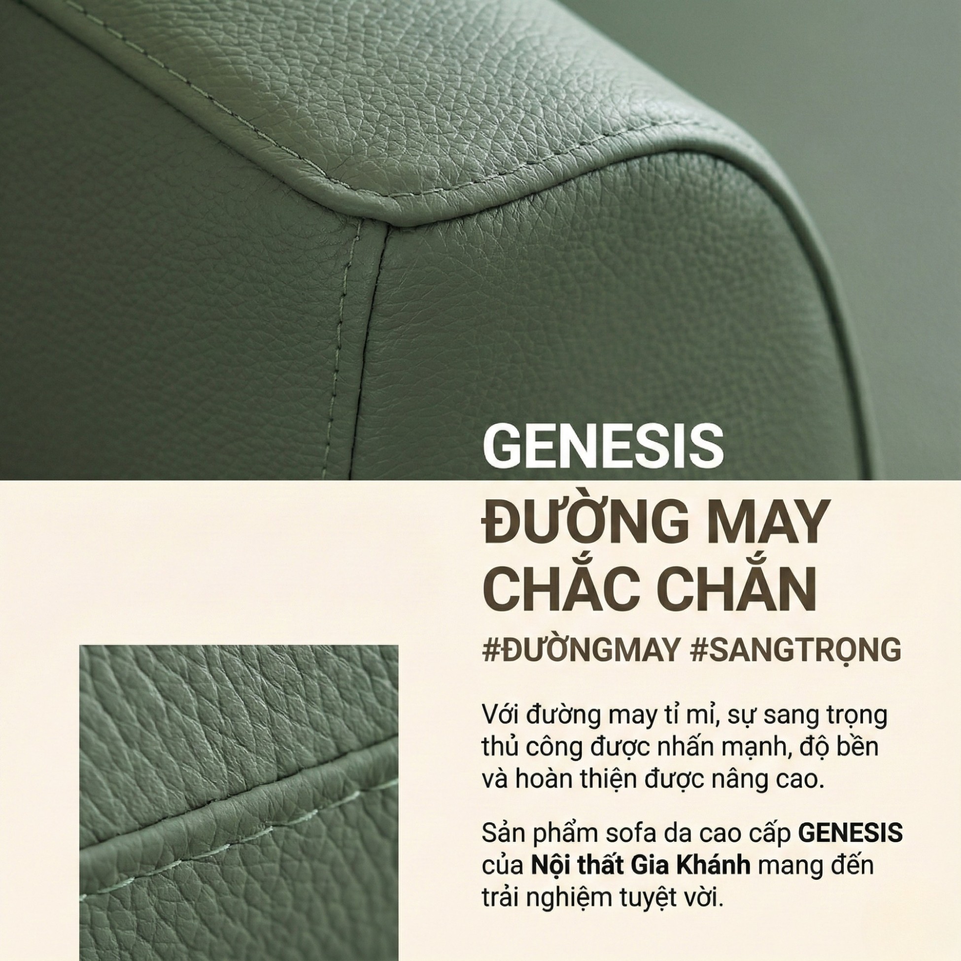 Sofa GENESIS – Sofa Da Cao Cấp Module Hiện Đại Tối Giản