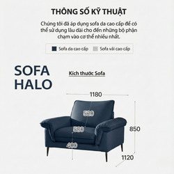 Sofa HALO – Sofa Da Cao Cấp Hiện Đại Êm Ái Cho Phòng Khách