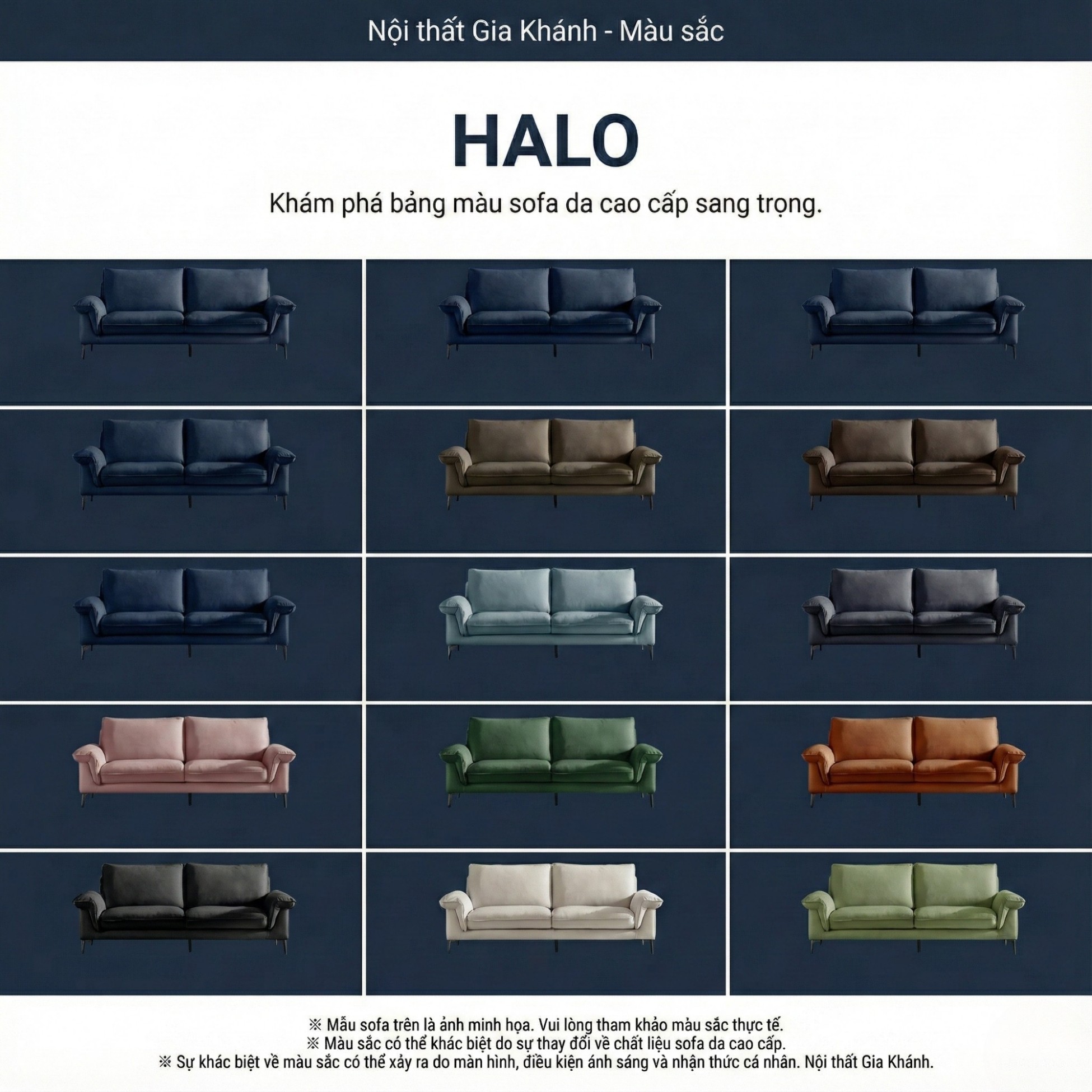 Sofa HALO – Sofa Da Cao Cấp Hiện Đại Êm Ái Cho Phòng Khách 