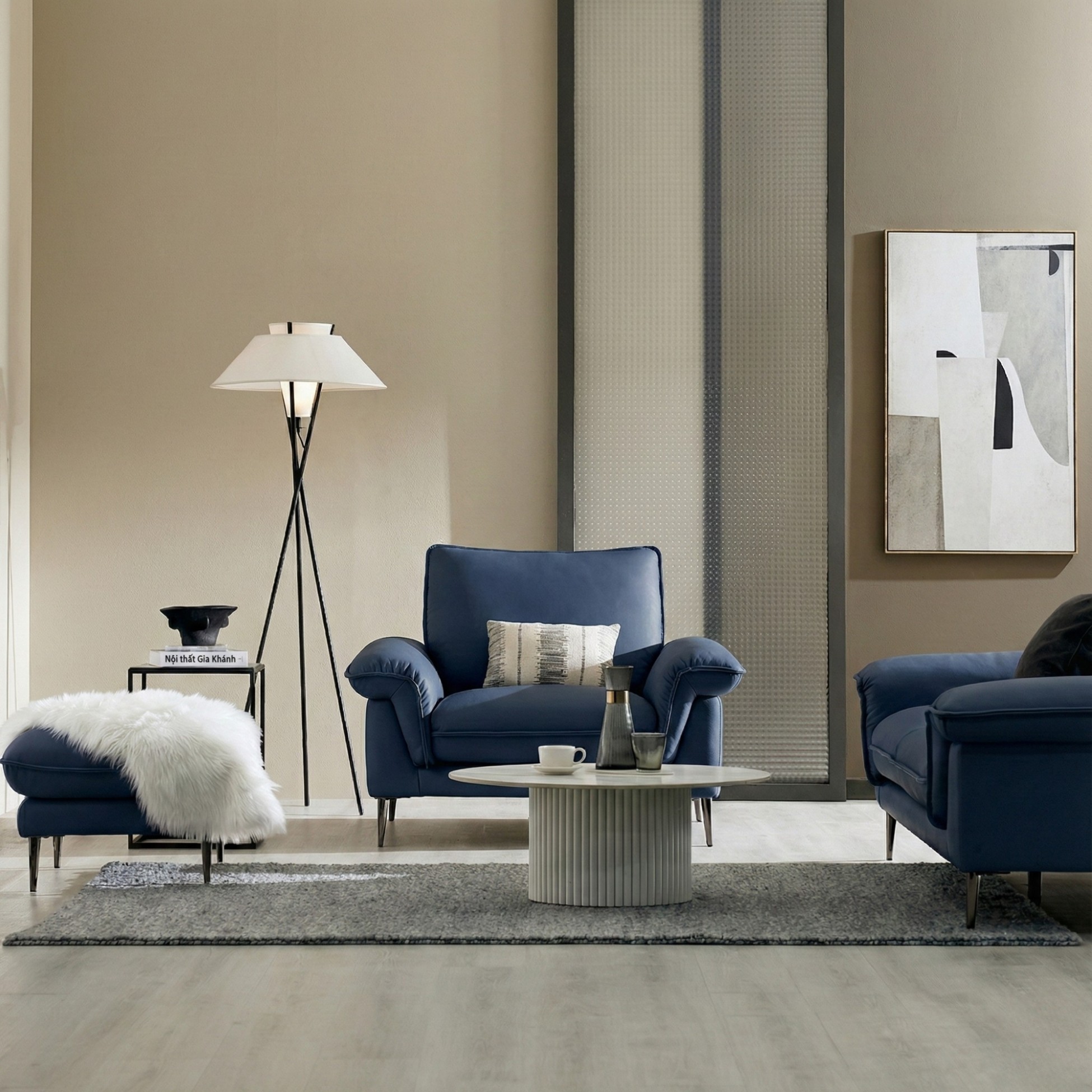 Sofa HALO – Sofa Da Cao Cấp Hiện Đại Êm Ái Cho Phòng Khách 