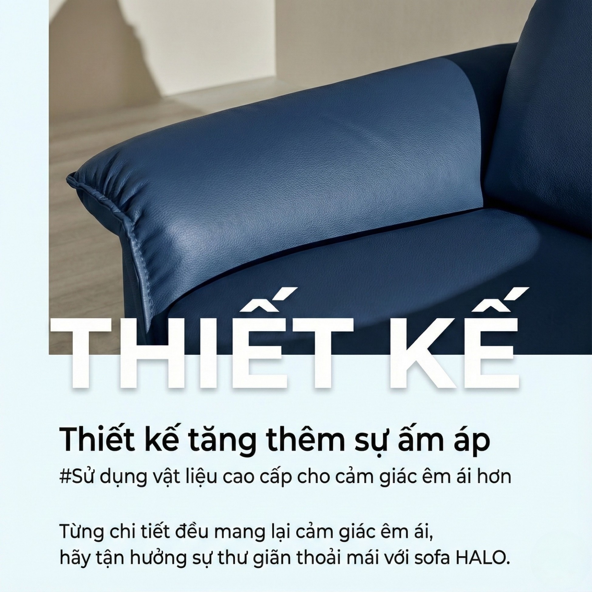 Sofa HALO – Sofa Da Cao Cấp Hiện Đại Êm Ái Cho Phòng Khách 