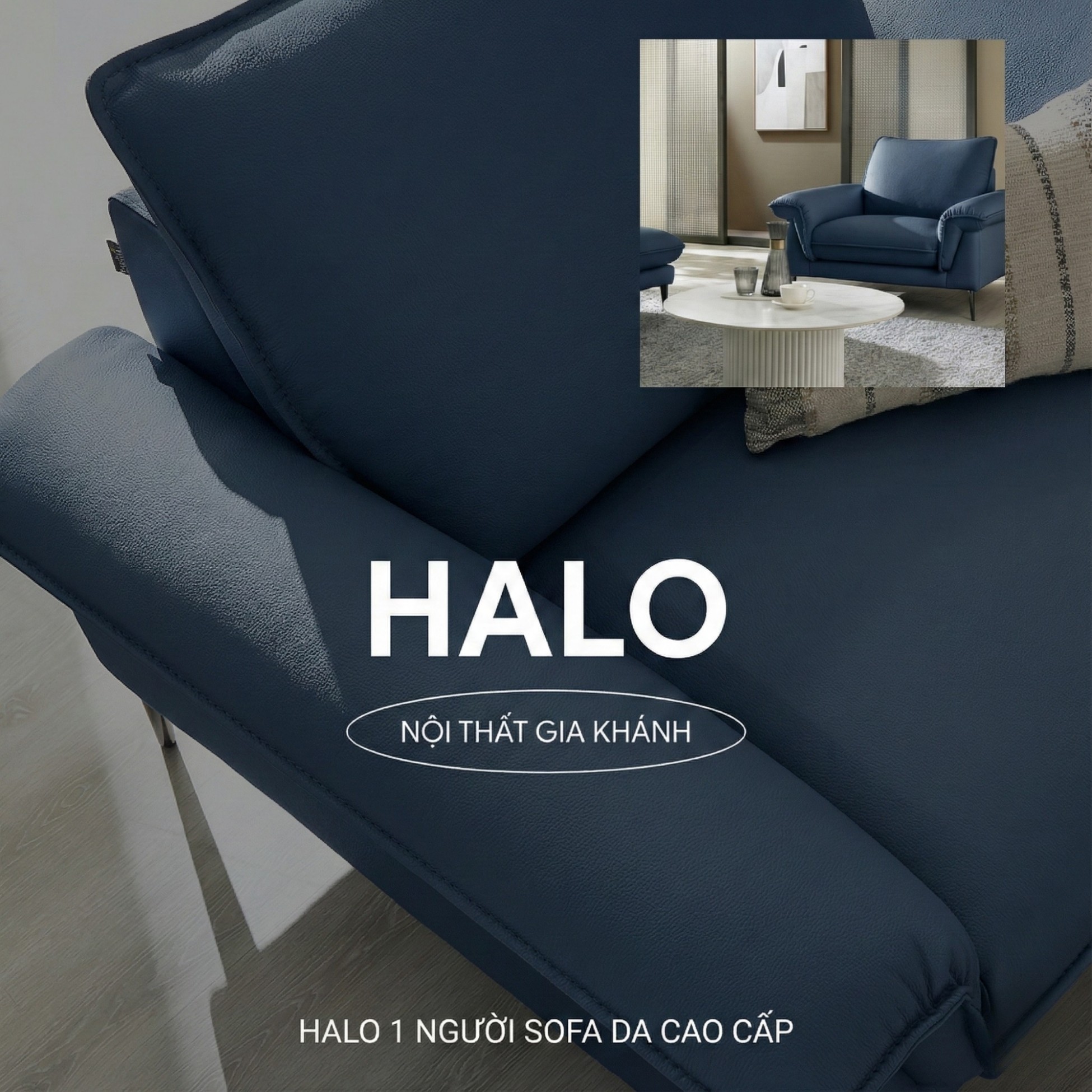 Sofa HALO – Sofa Da Cao Cấp Hiện Đại Êm Ái Cho Phòng Khách 