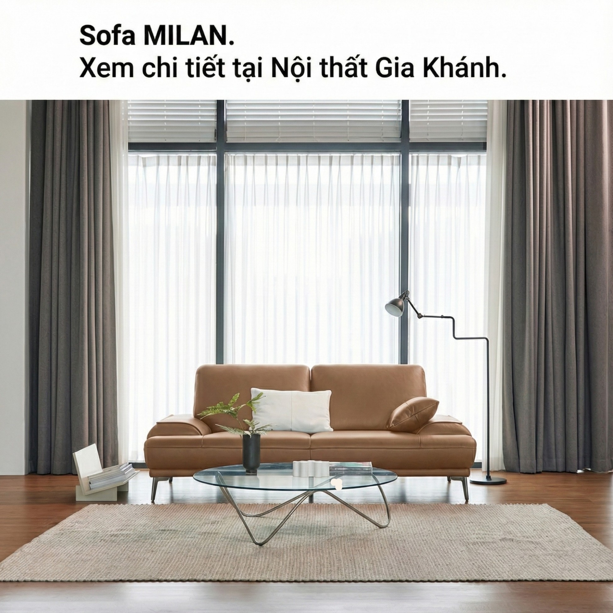 Sofa MILAN - Sofa Da Cao Cấp Hiện Đại Thiết Kế Tối Giản Thoải Mái