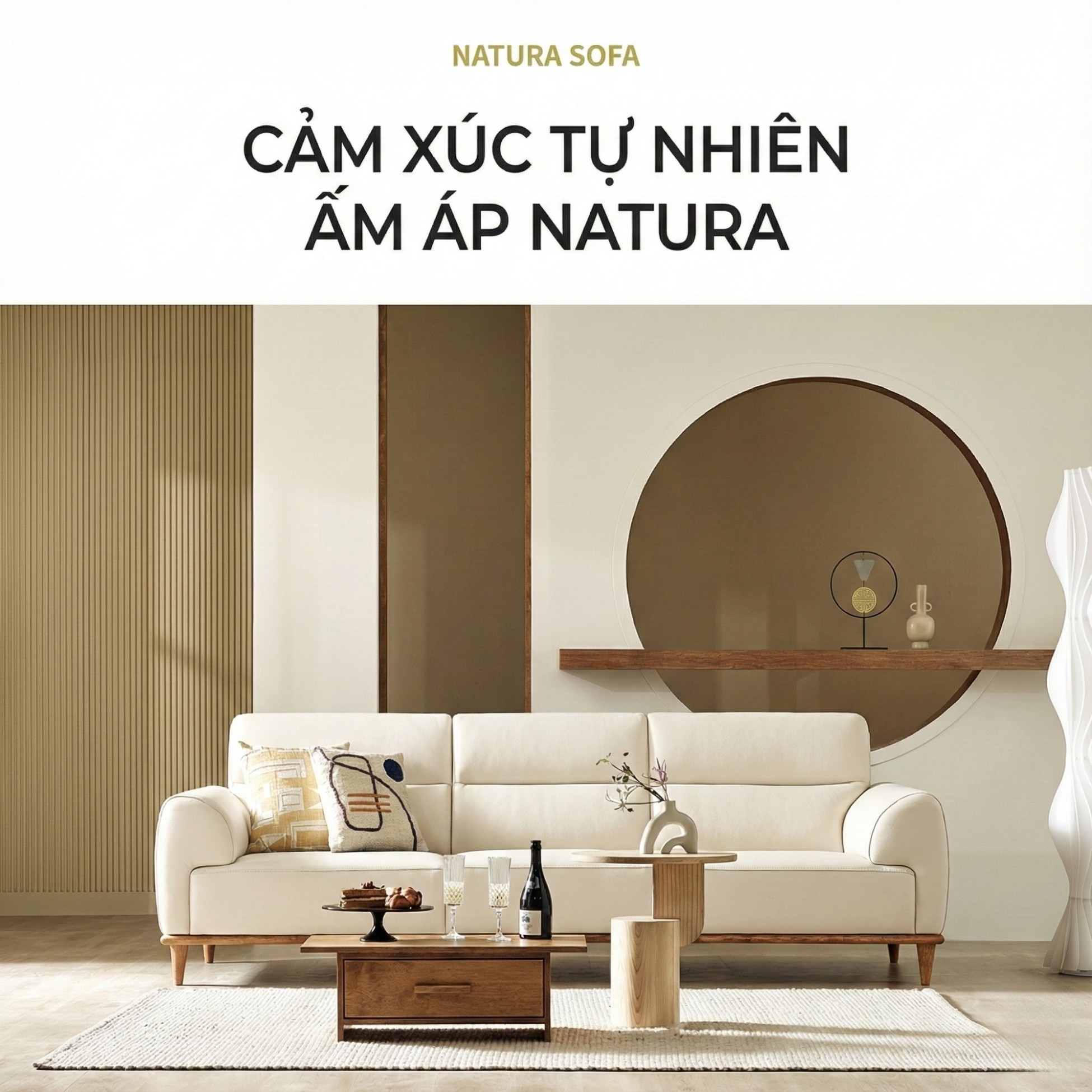 Sofa NATURA – Sofa Gỗ Mộc Mạc Bọc Da Cao Cấp Ấm Áp 