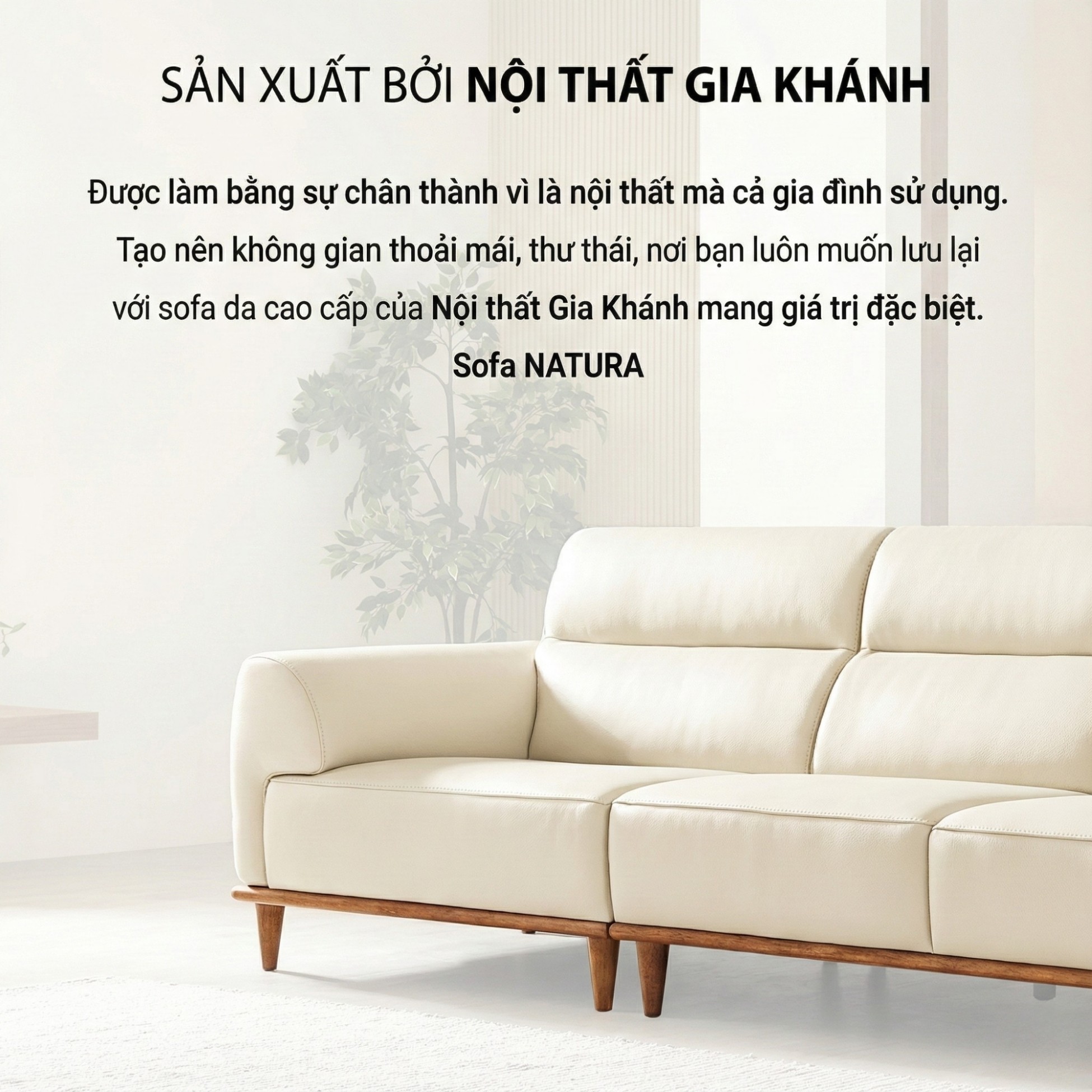 Sofa NATURA – Sofa Gỗ Mộc Mạc Bọc Da Cao Cấp Ấm Áp 