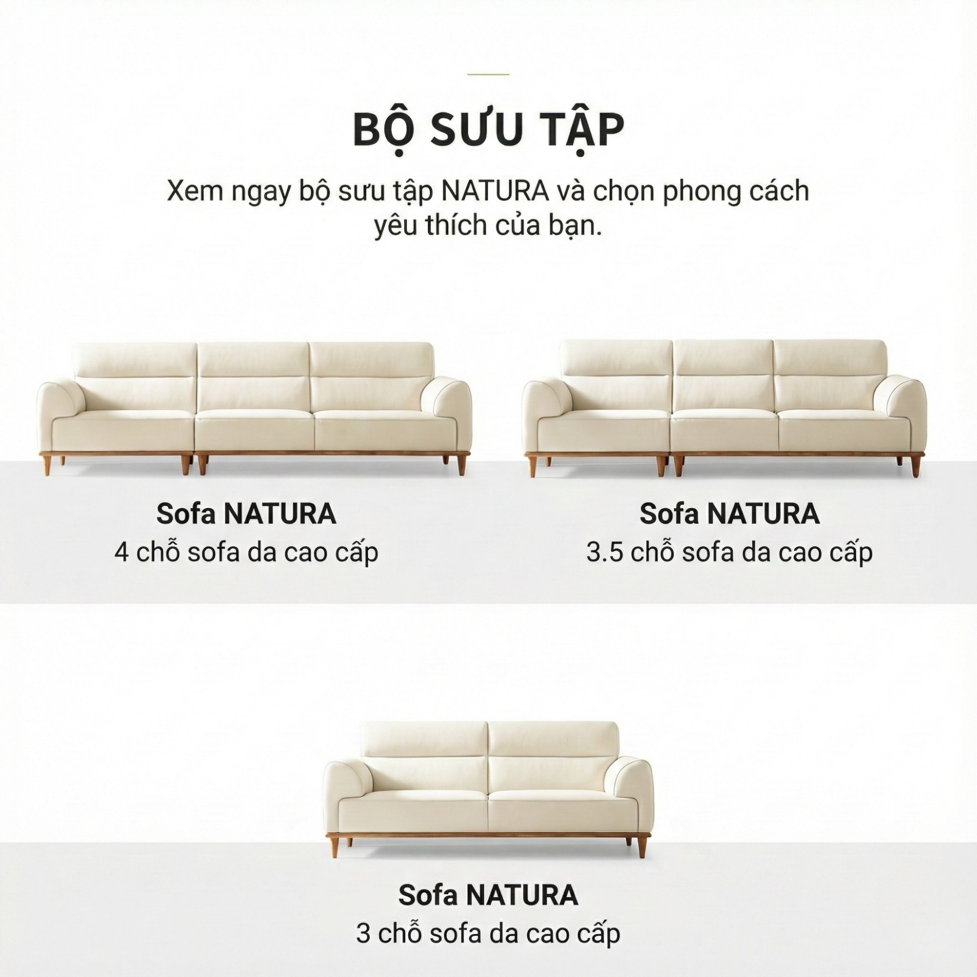 Sofa NATURA – Sofa Gỗ Mộc Mạc Bọc Da Cao Cấp Ấm Áp 