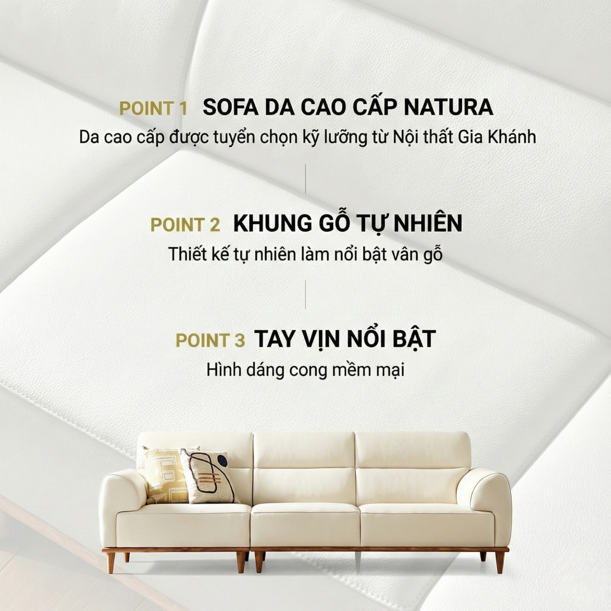 Sofa NATURA – Sofa Gỗ Mộc Mạc Bọc Da Cao Cấp Ấm Áp 