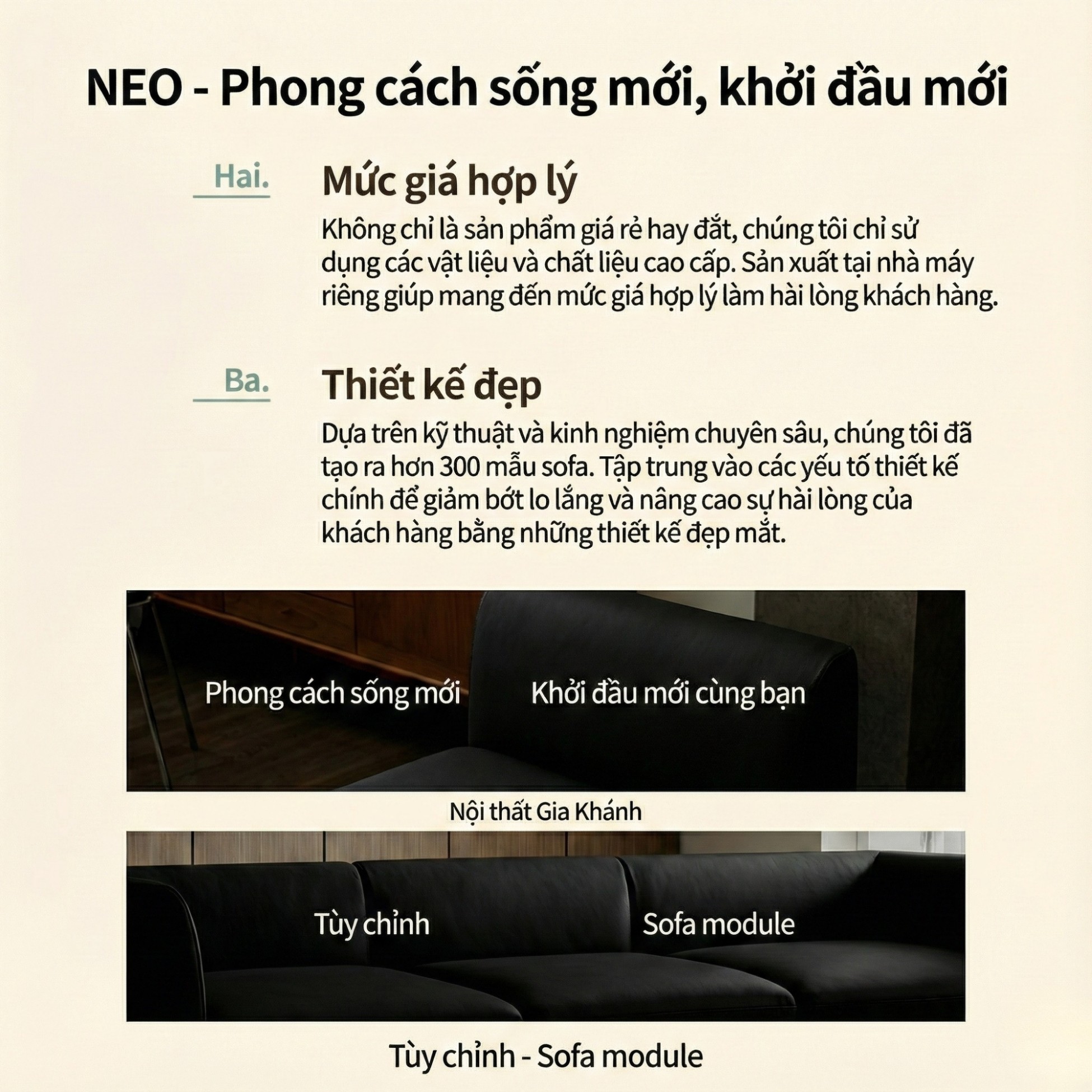 Sofa NEO - Sofa Đơn Bọc Da Kiểu Module Linh Hoạt Cho Phòng Khách Hiện Đại