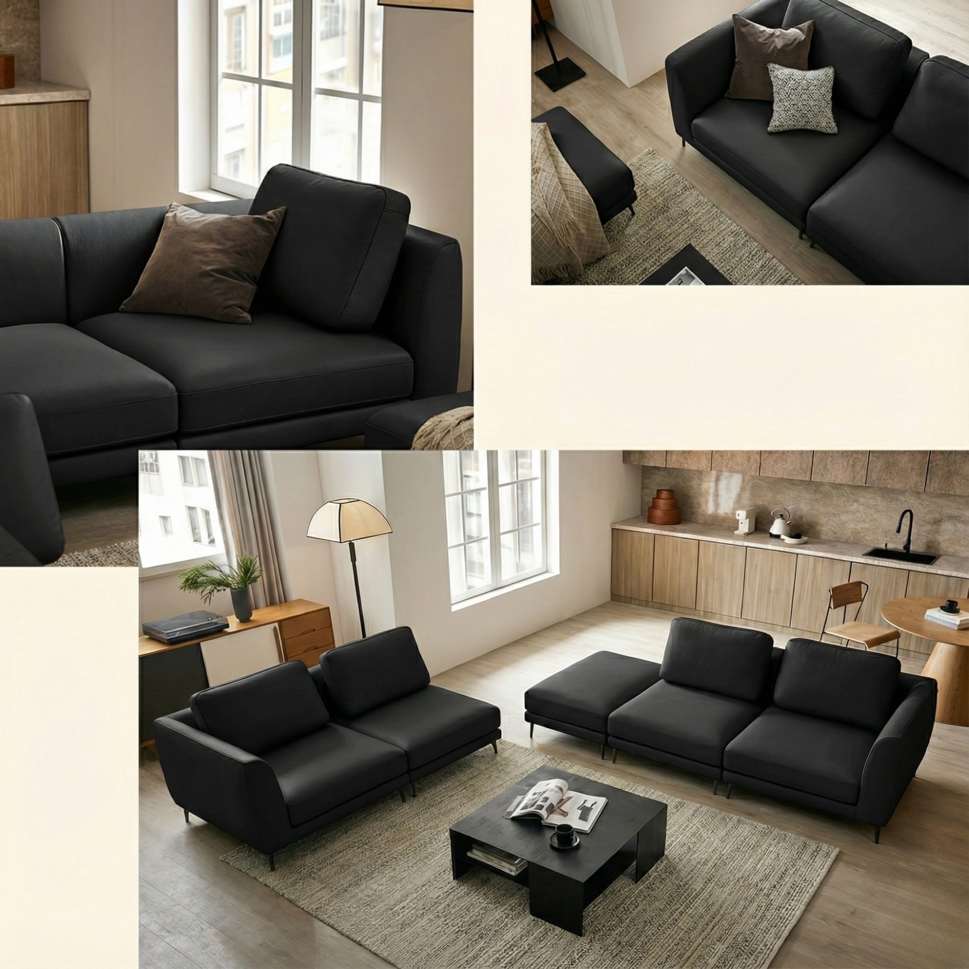 Sofa NEO - Sofa Đơn Bọc Da Kiểu Module Linh Hoạt Cho Phòng Khách Hiện Đại