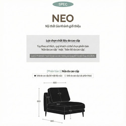 Sofa NEO - Sofa Đơn Bọc Da Kiểu Module Linh Hoạt Cho Phòng Khách Hiện Đại