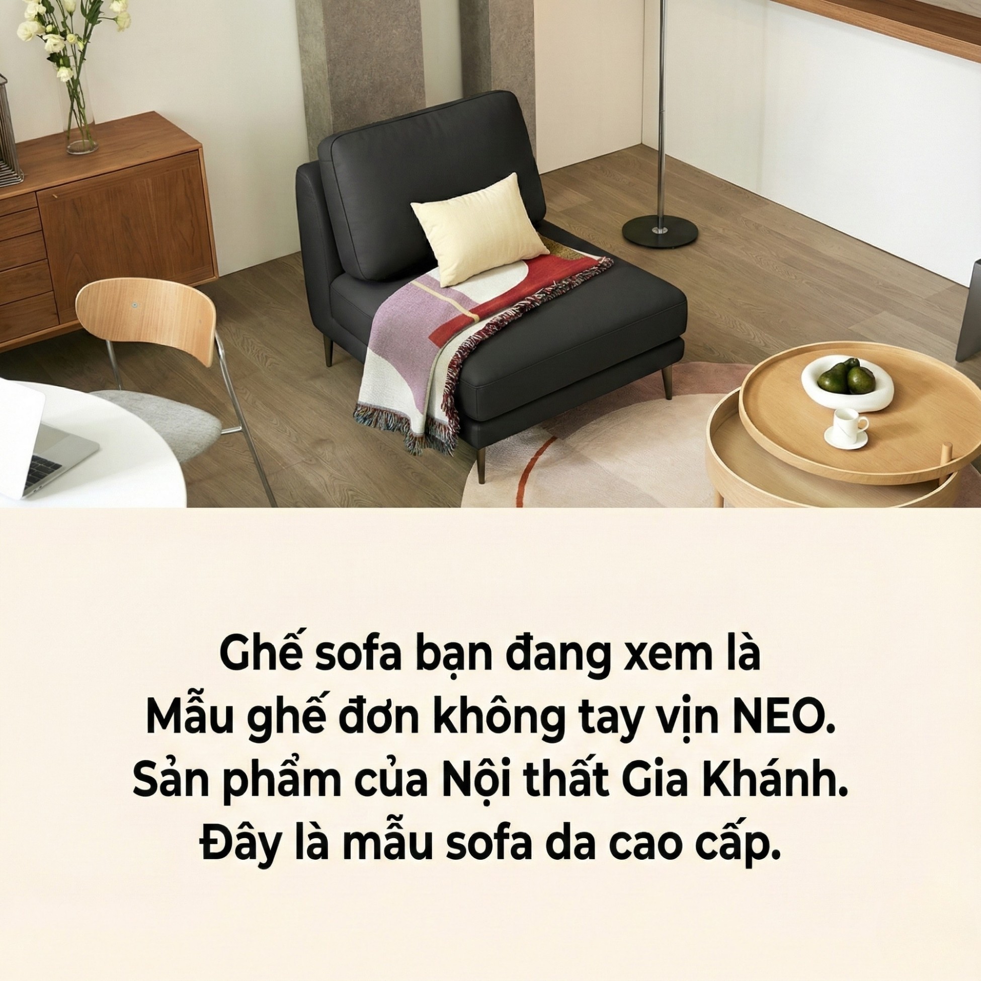 Sofa NEO - Sofa Đơn Bọc Da Kiểu Module Linh Hoạt Cho Phòng Khách Hiện Đại