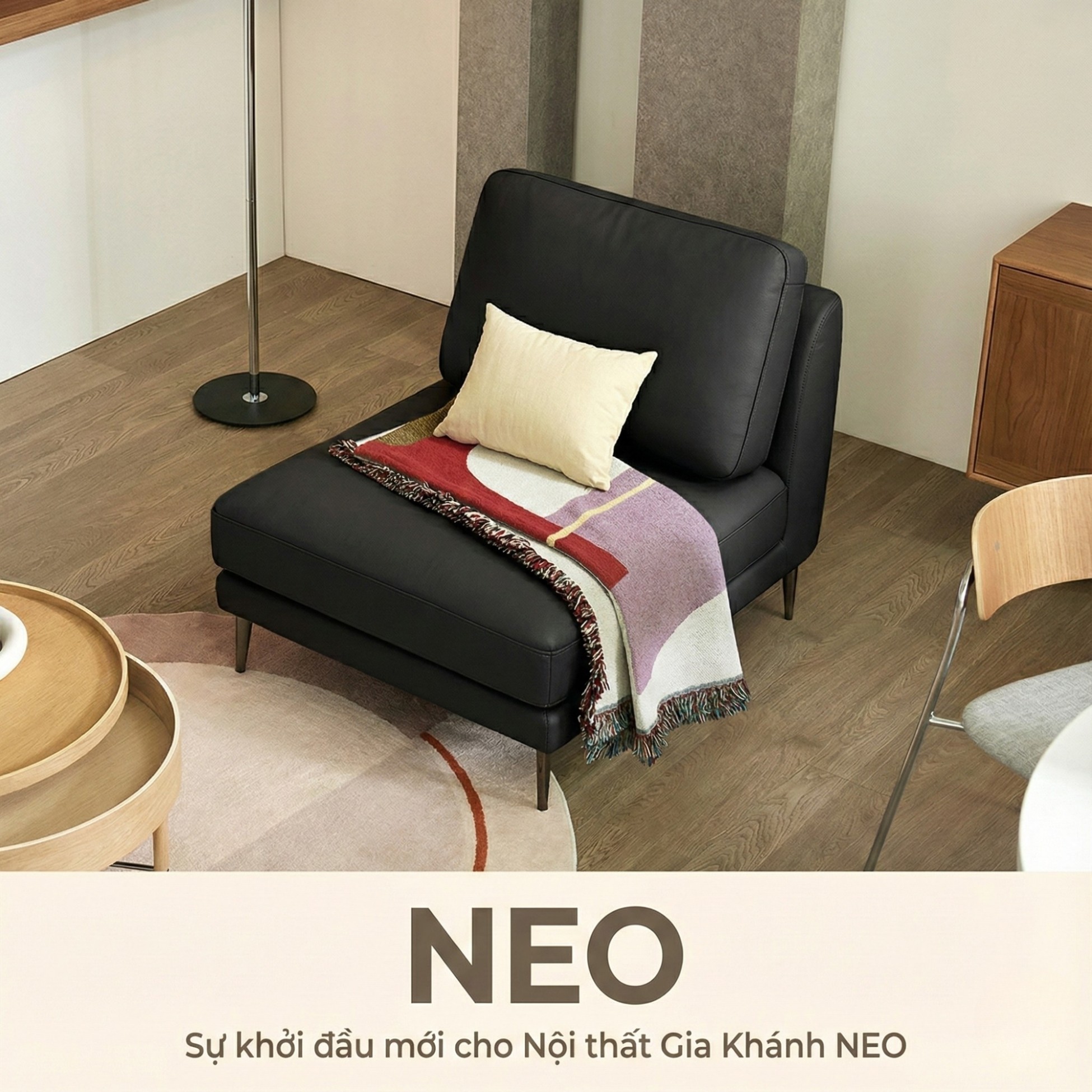 Sofa NEO - Sofa Đơn Bọc Da Kiểu Module Linh Hoạt Cho Phòng Khách Hiện Đại