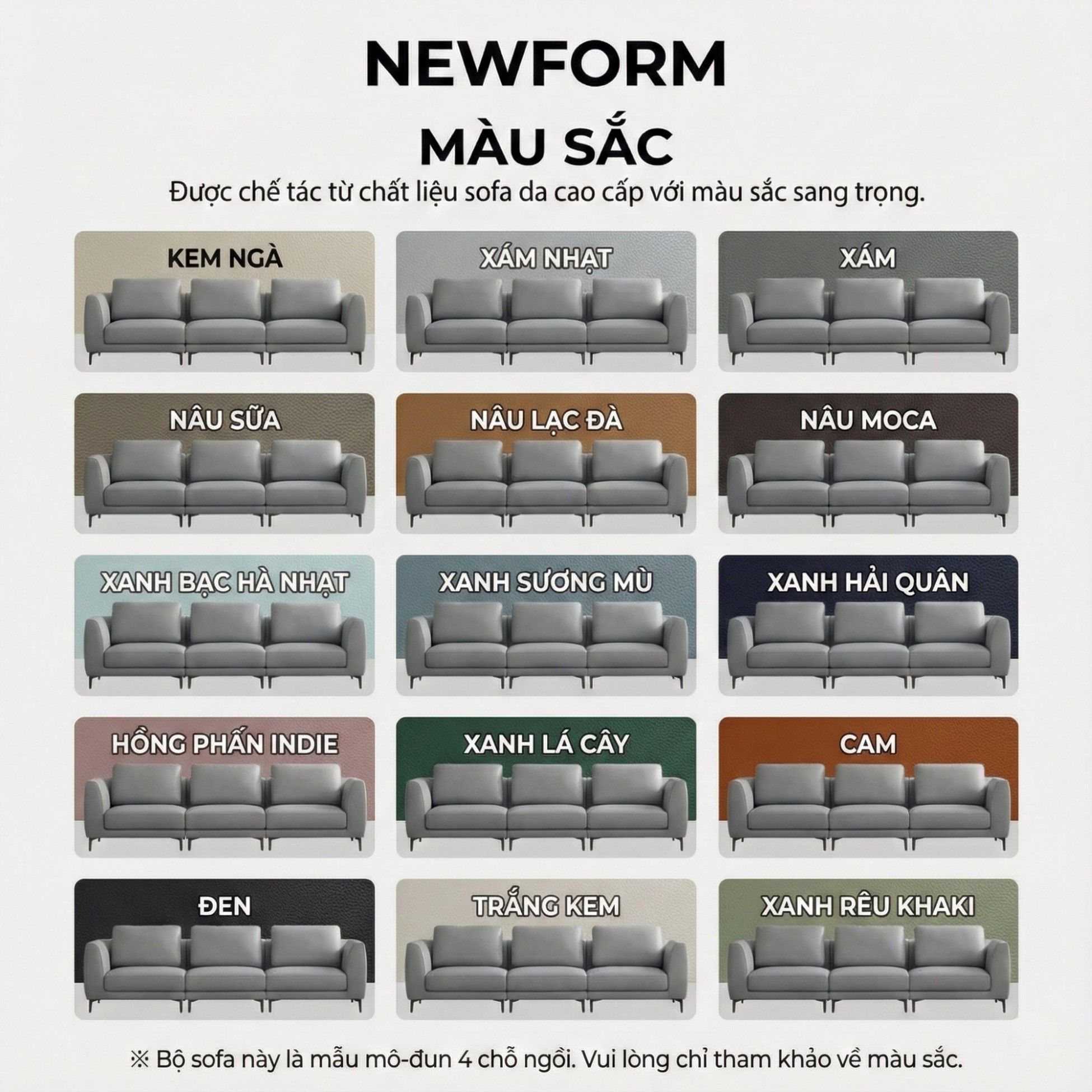 Sofa NEWFORM - Sofa Hiện Đại Với Da Cao Cấp Dạng Mô-đun Linh Hoạt 