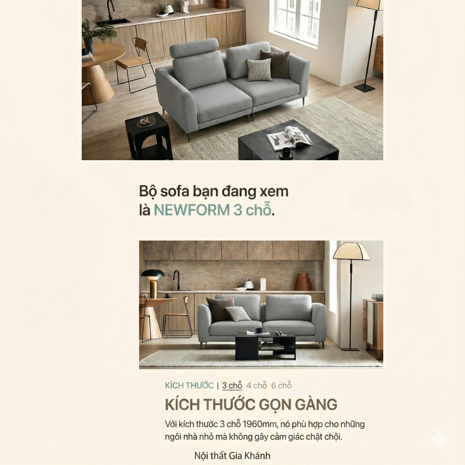 Sofa NEWFORM - Sofa Hiện Đại Với Da Cao Cấp Dạng Mô-đun Linh Hoạt 