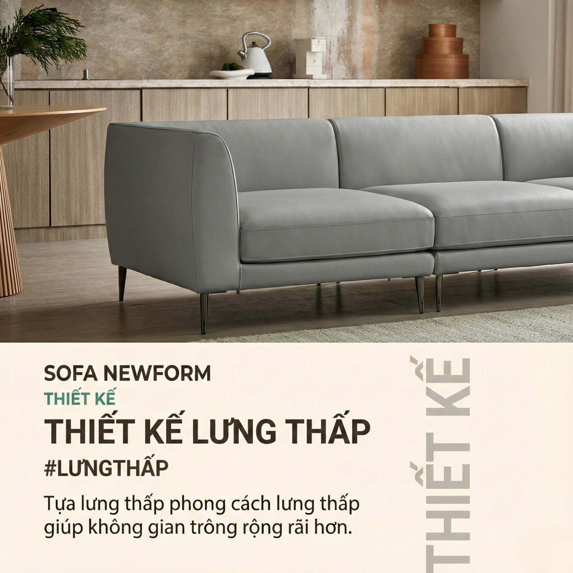 Sofa NEWFORM - Sofa Hiện Đại Với Da Cao Cấp Dạng Mô-đun Linh Hoạt 