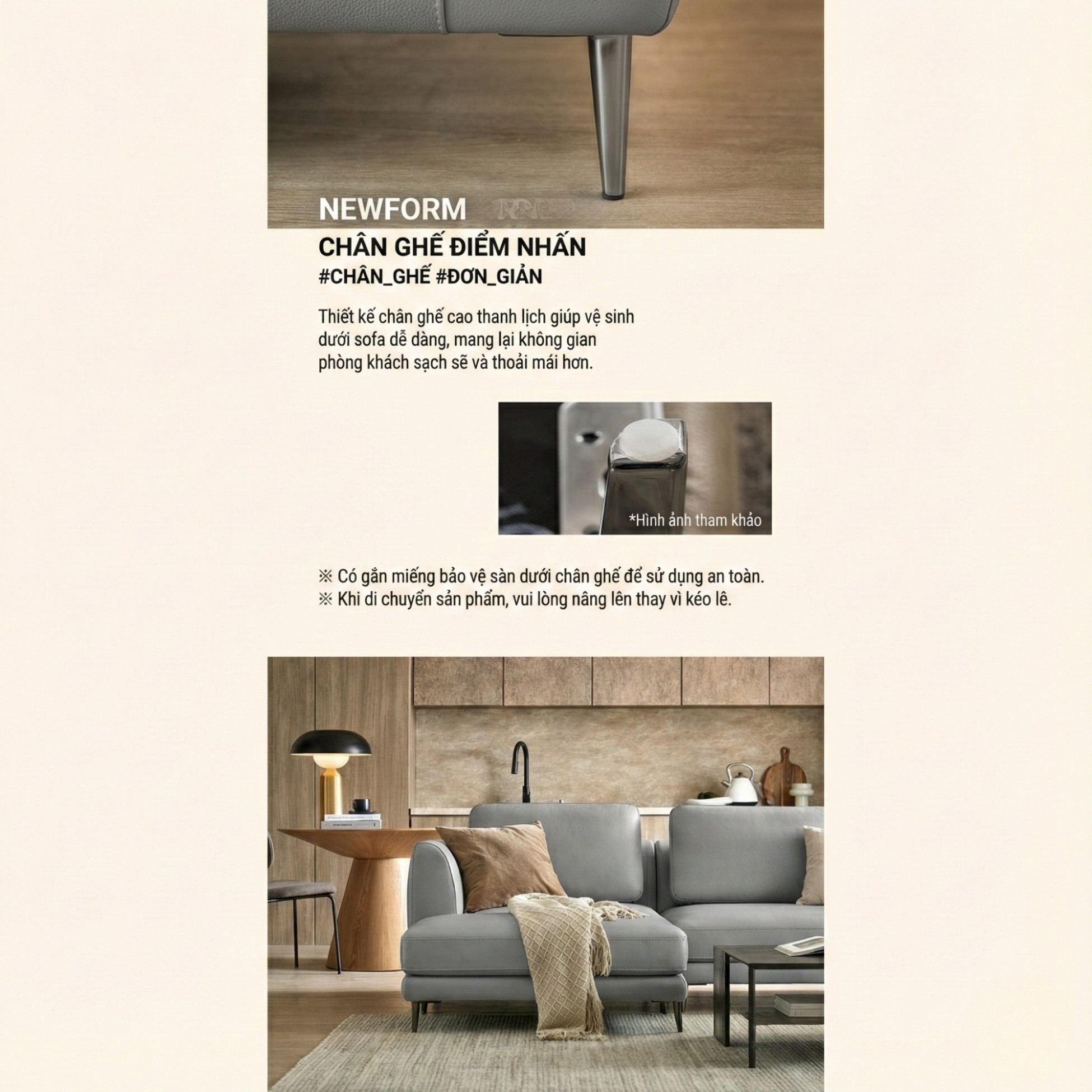 Sofa NEWFORM - Sofa Hiện Đại Với Da Cao Cấp Dạng Mô-đun Linh Hoạt 