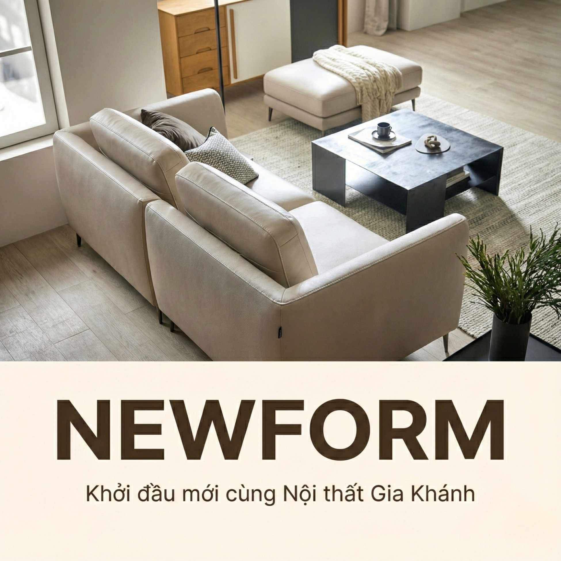 Sofa NEWFORM - Sofa Hiện Đại Với Da Cao Cấp Dạng Mô-đun Linh Hoạt 