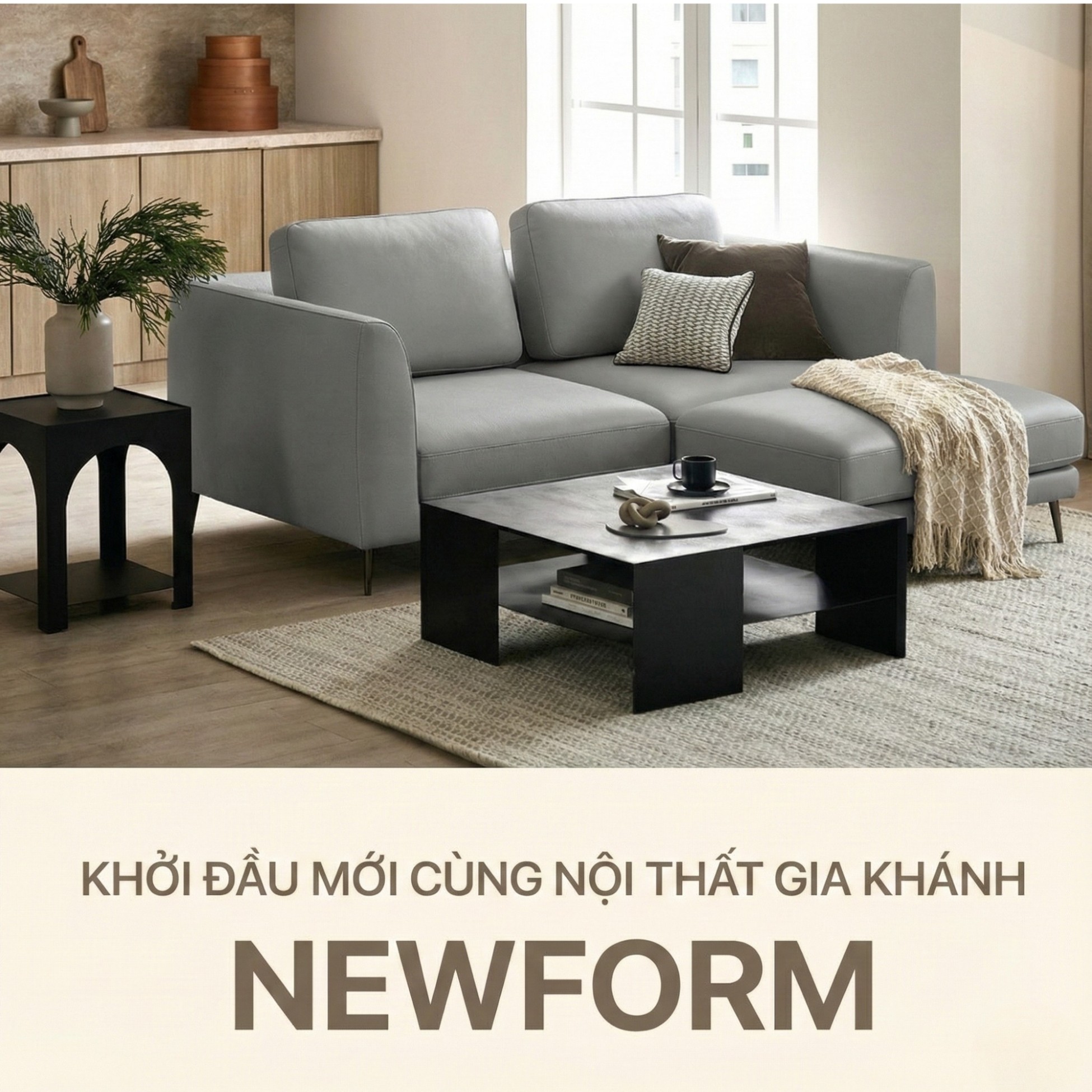 Sofa NEWFORM - Sofa Hiện Đại Với Da Cao Cấp Dạng Mô-đun Linh Hoạt 
