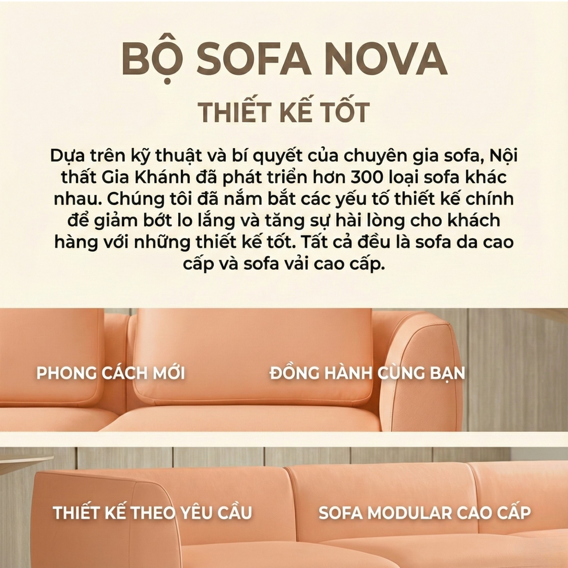 Sofa NOVA - Sofa Da Hiện Đại Thiết Kế Module Linh Hoạt Tùy Biến Theo Ý Bạn
