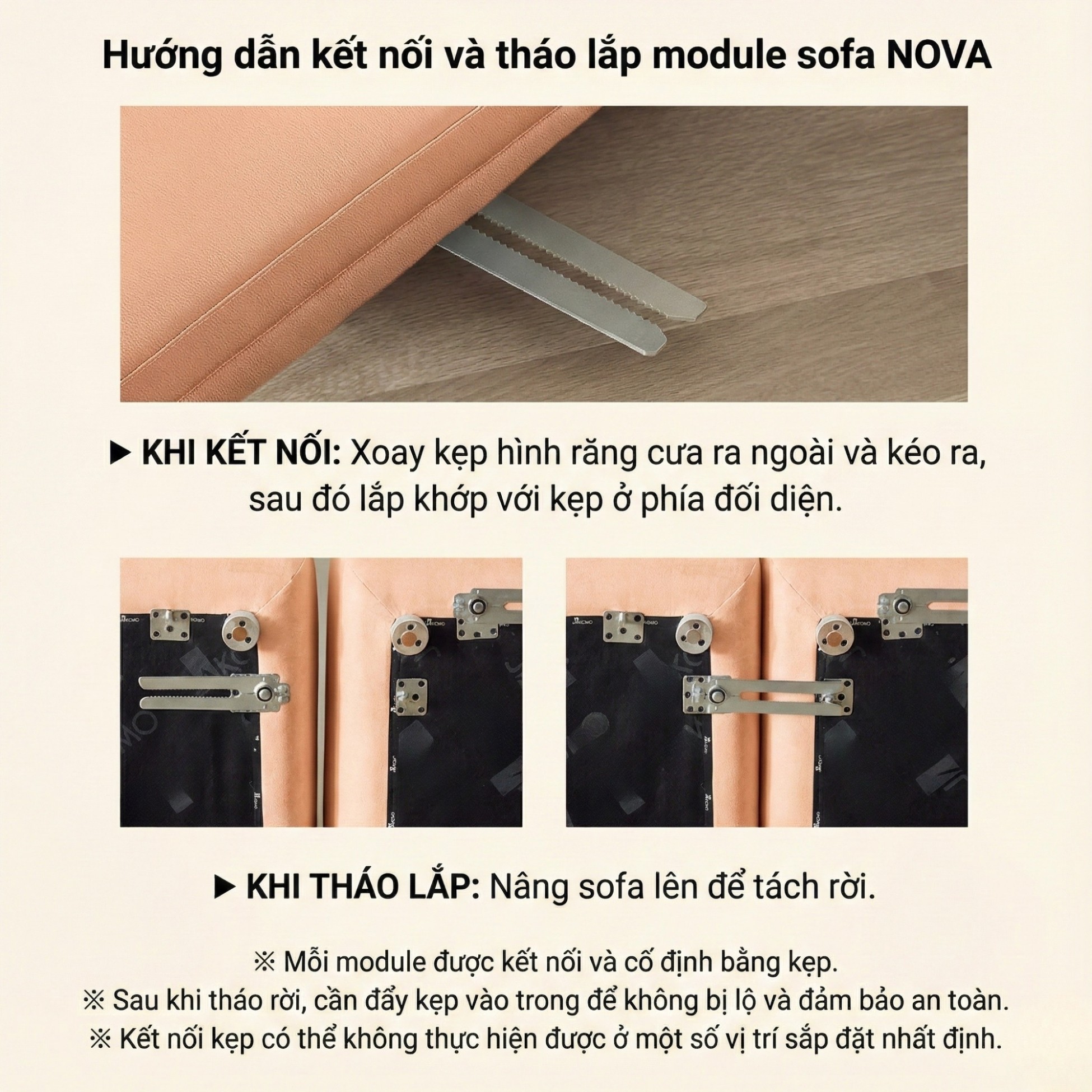 Sofa NOVA - Sofa Da Hiện Đại Thiết Kế Module Linh Hoạt Tùy Biến Theo Ý Bạn