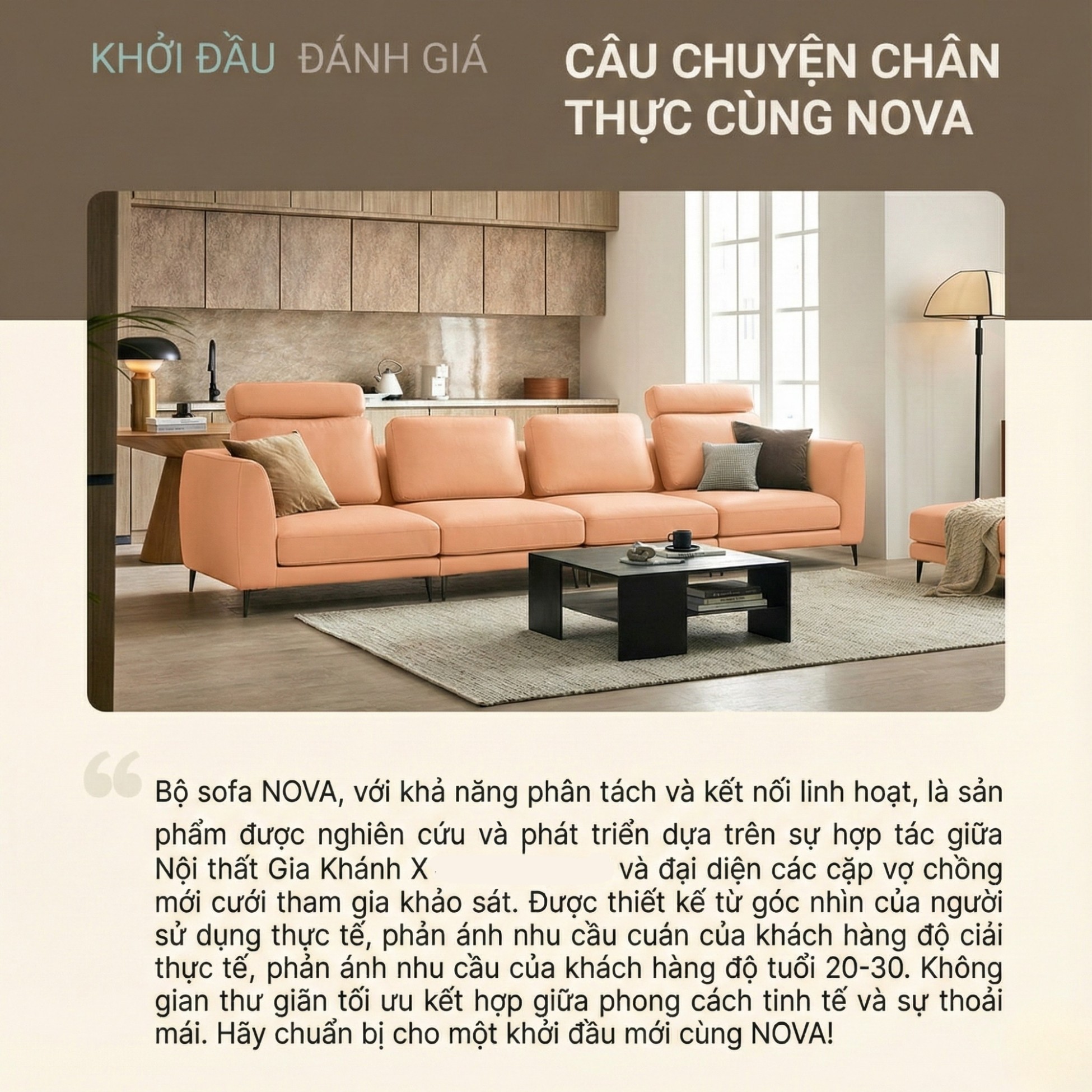 Sofa NOVA - Sofa Da Hiện Đại Thiết Kế Module Linh Hoạt Tùy Biến Theo Ý Bạn