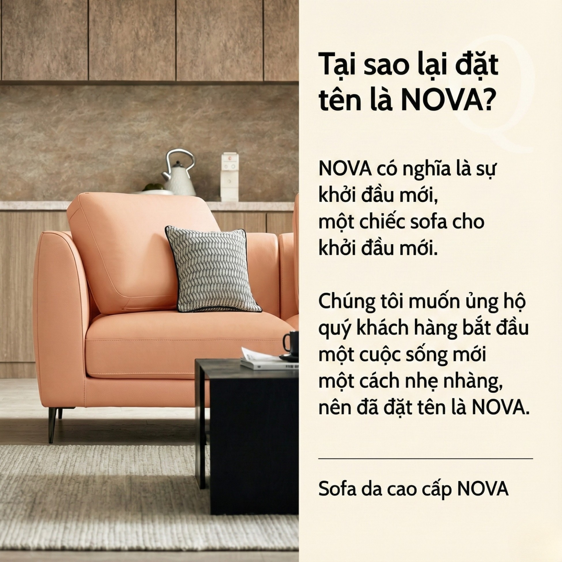 Sofa NOVA - Sofa Da Hiện Đại Thiết Kế Module Linh Hoạt Tùy Biến Theo Ý Bạn