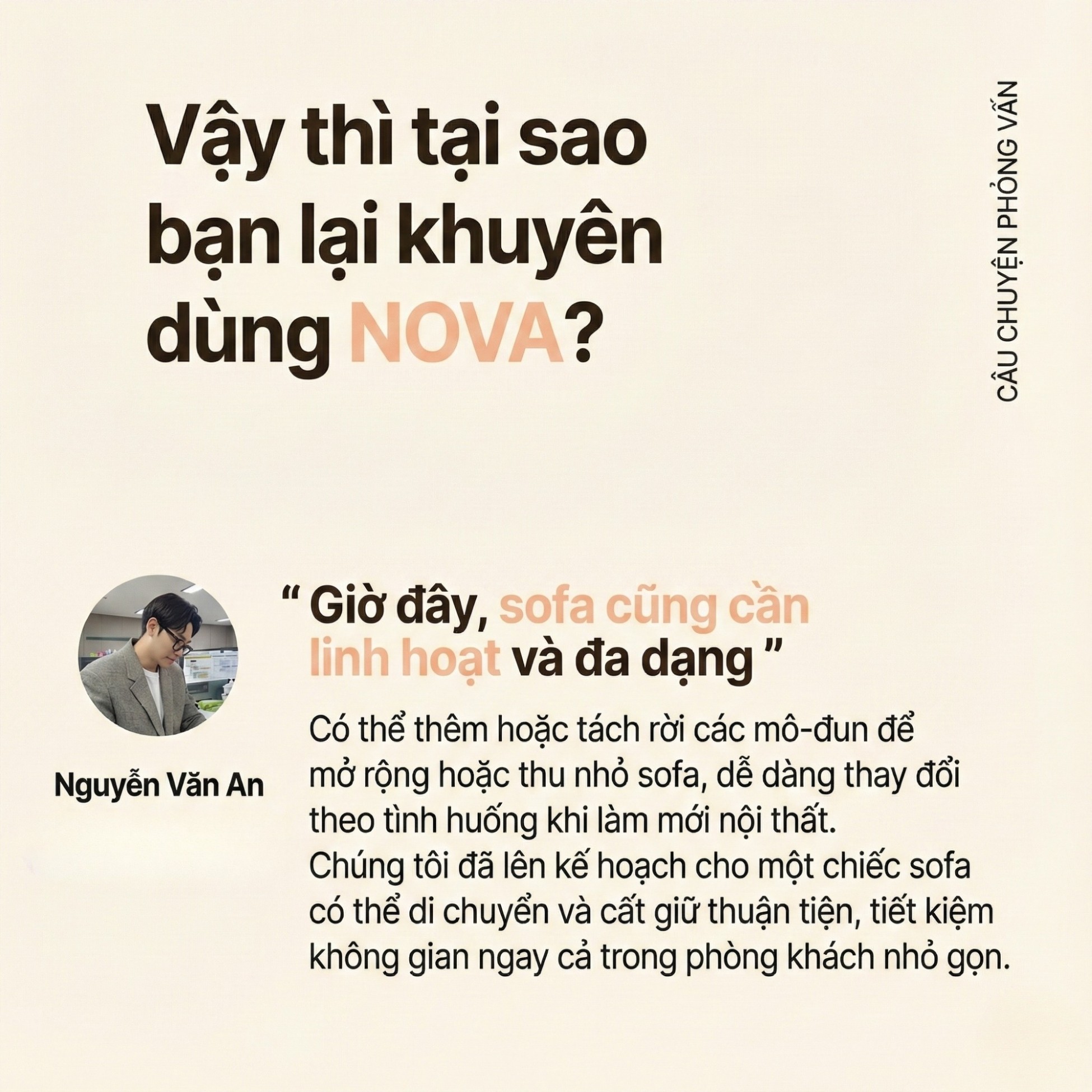 Sofa NOVA - Sofa Da Hiện Đại Thiết Kế Module Linh Hoạt Tùy Biến Theo Ý Bạn