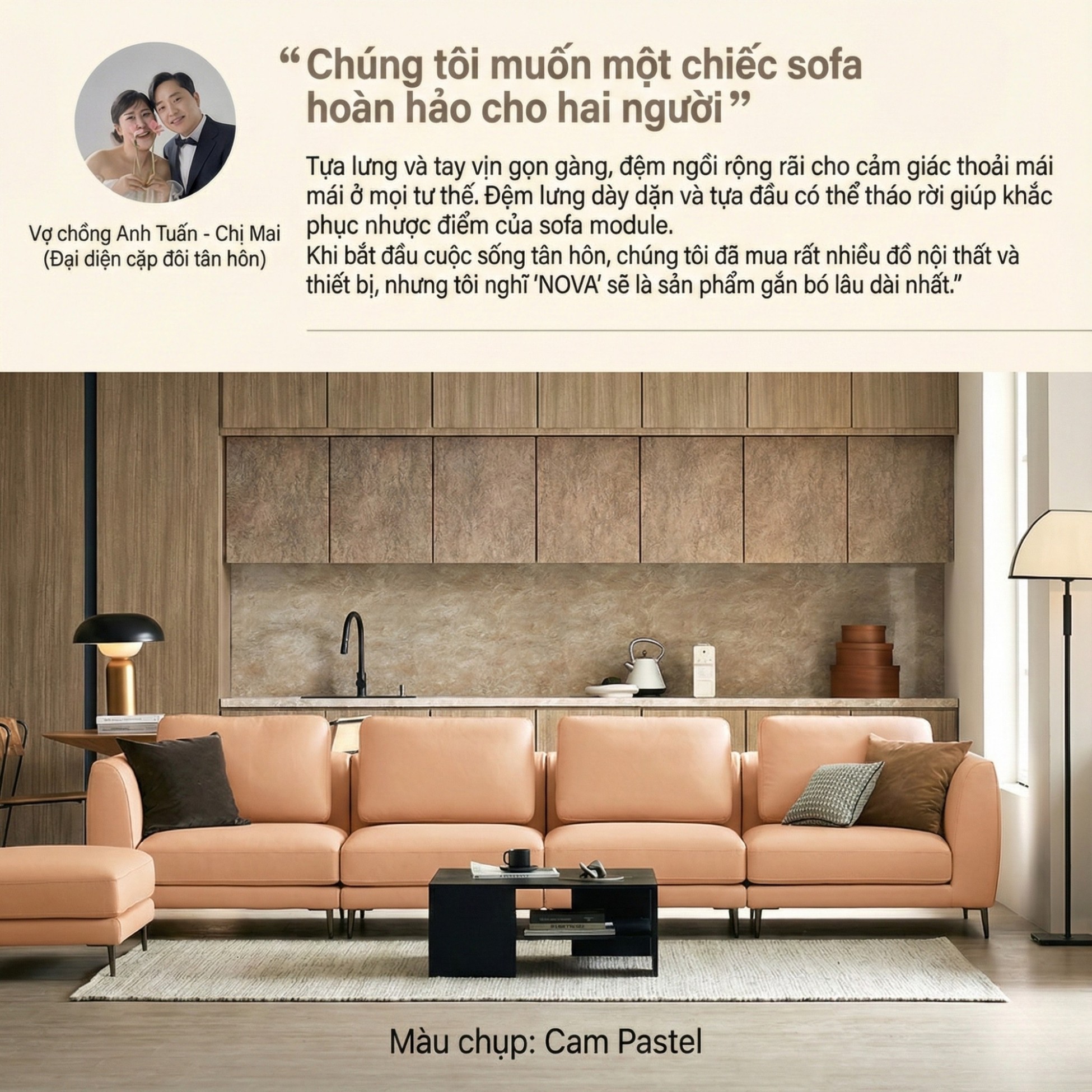 Sofa NOVA - Sofa Da Hiện Đại Thiết Kế Module Linh Hoạt Tùy Biến Theo Ý Bạn