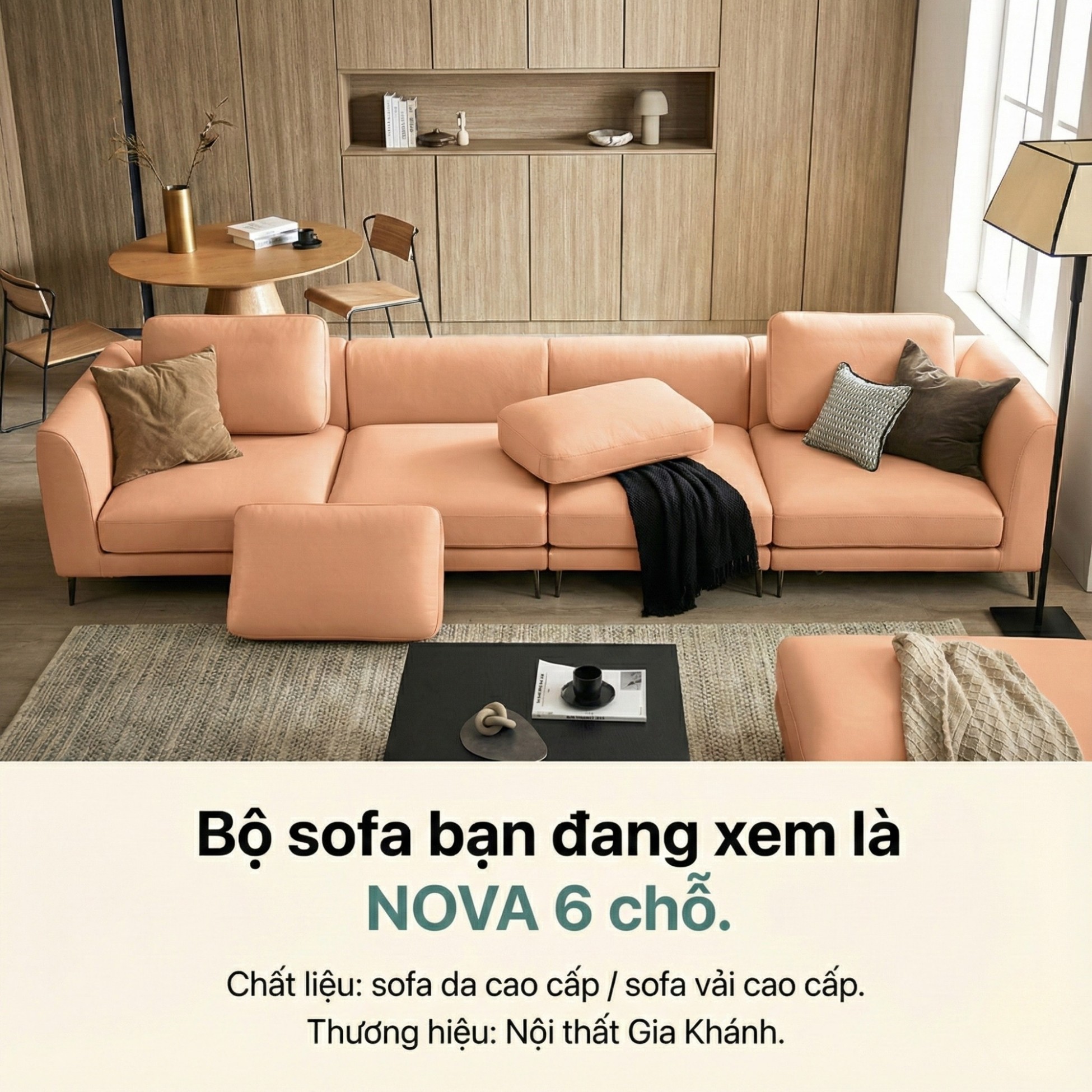 Sofa NOVA - Sofa Da Hiện Đại Thiết Kế Module Linh Hoạt Tùy Biến Theo Ý Bạn