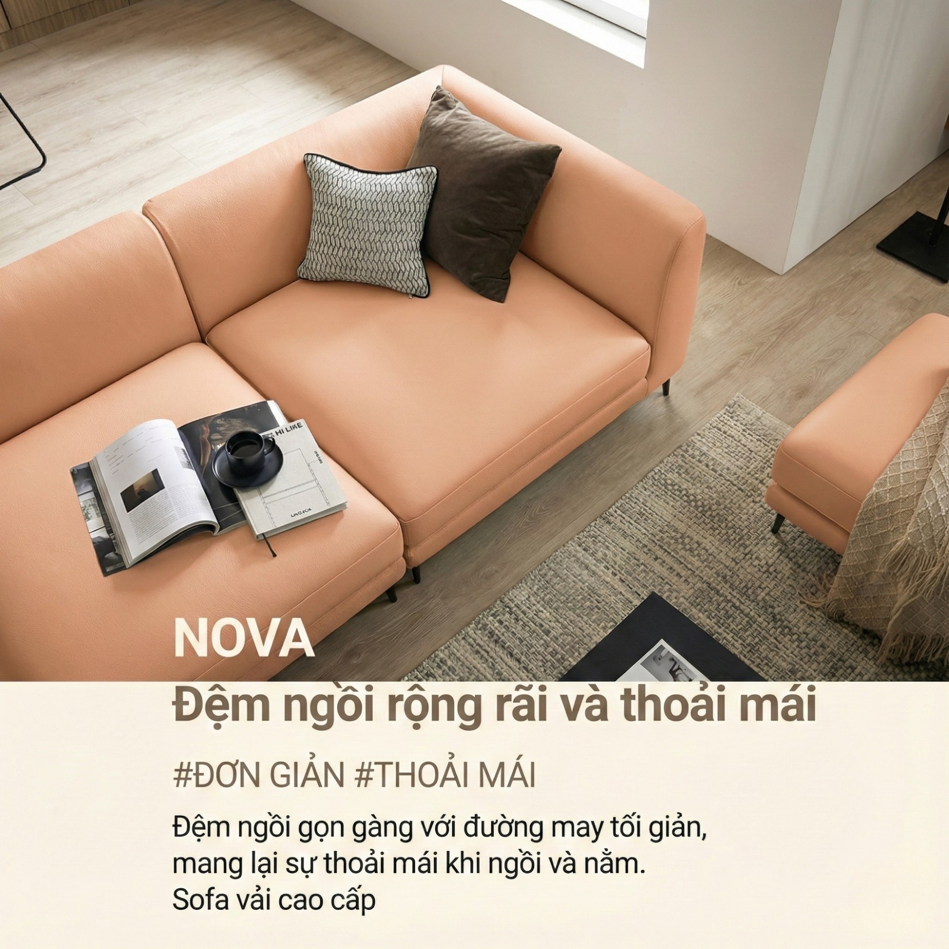Sofa NOVA - Sofa Da Hiện Đại Thiết Kế Module Linh Hoạt Tùy Biến Theo Ý Bạn