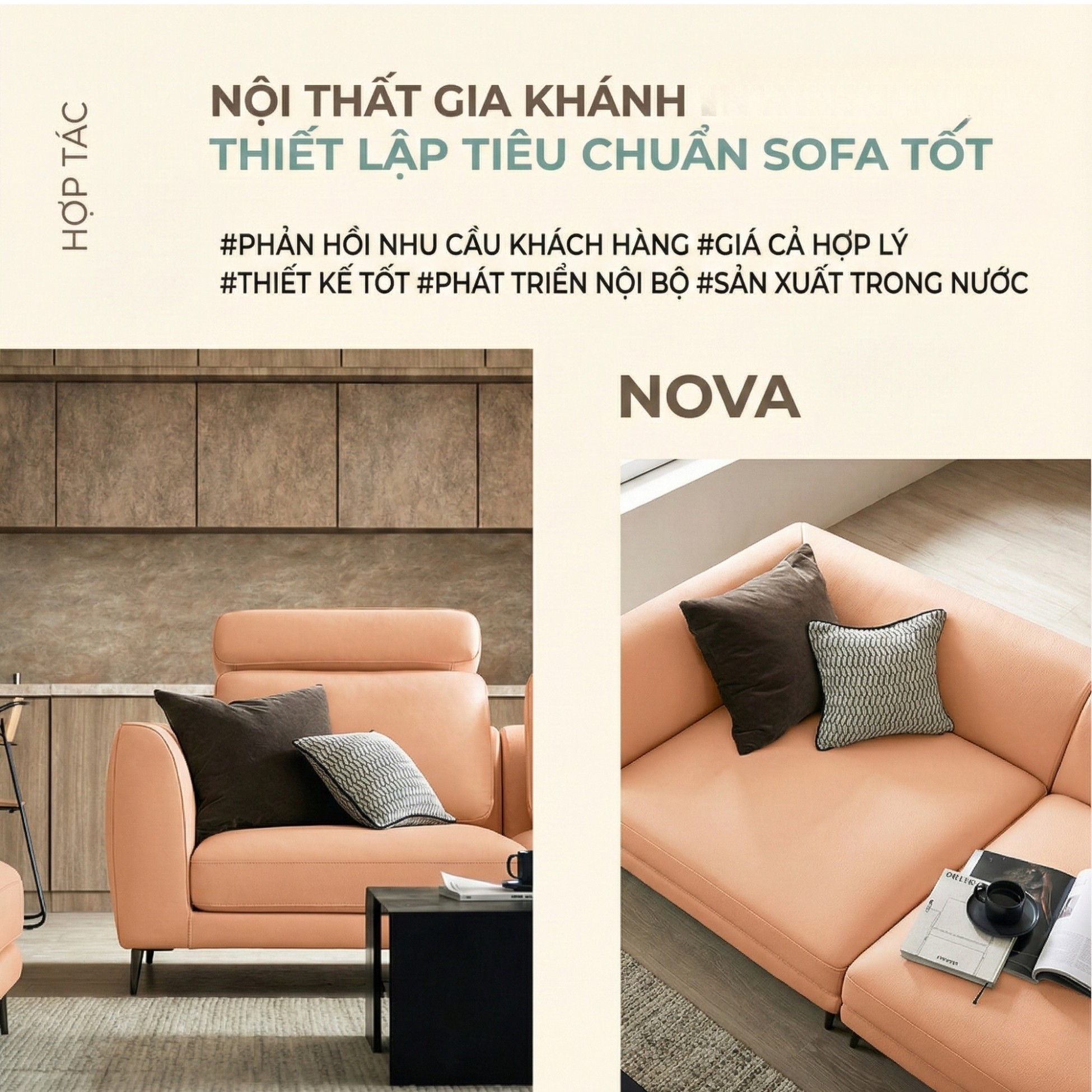 Sofa NOVA - Sofa Da Hiện Đại Thiết Kế Module Linh Hoạt Tùy Biến Theo Ý Bạn