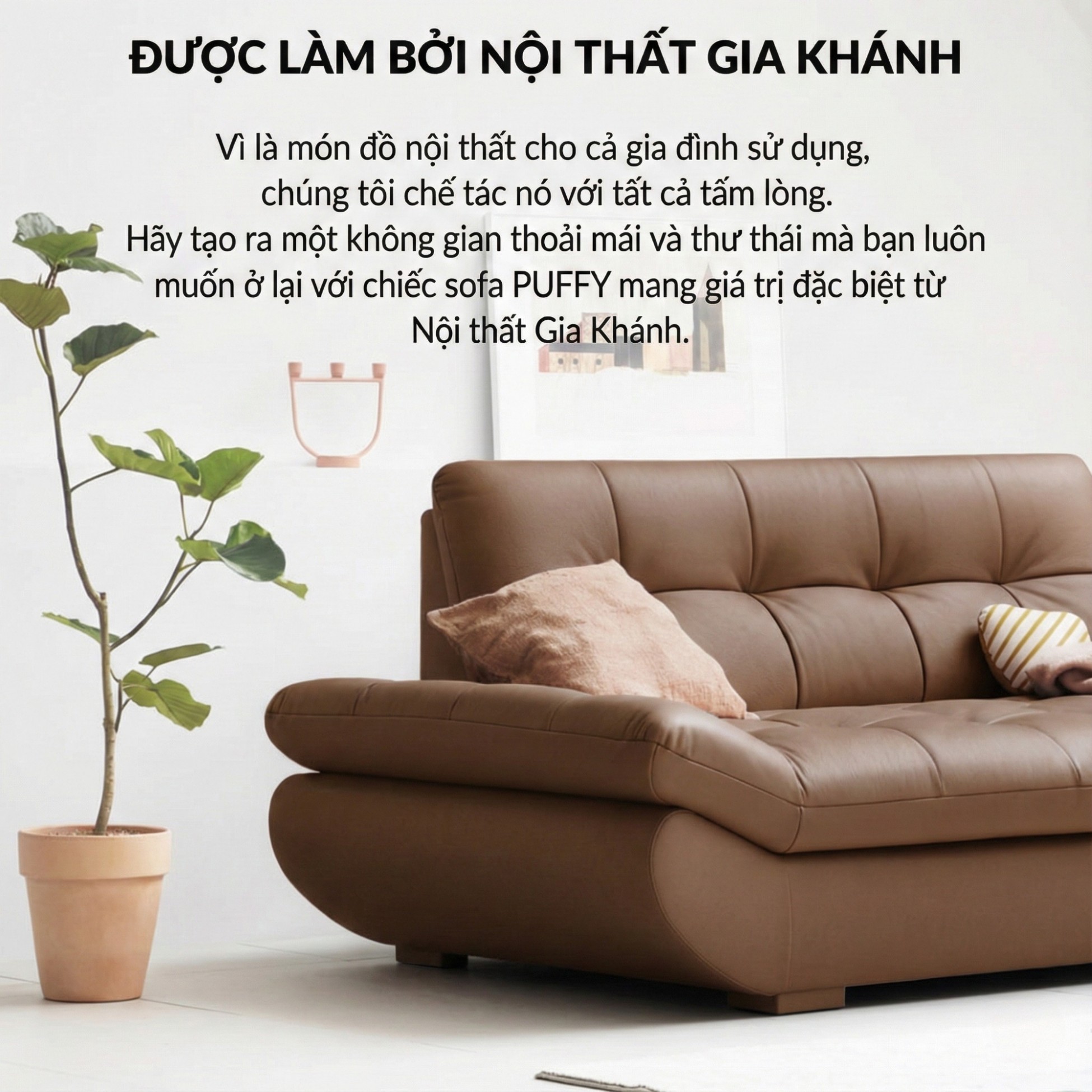 Sofa PUFFY - Sofa Băng Dáng Thuyền Cho Phòng Khách Hiện Đại