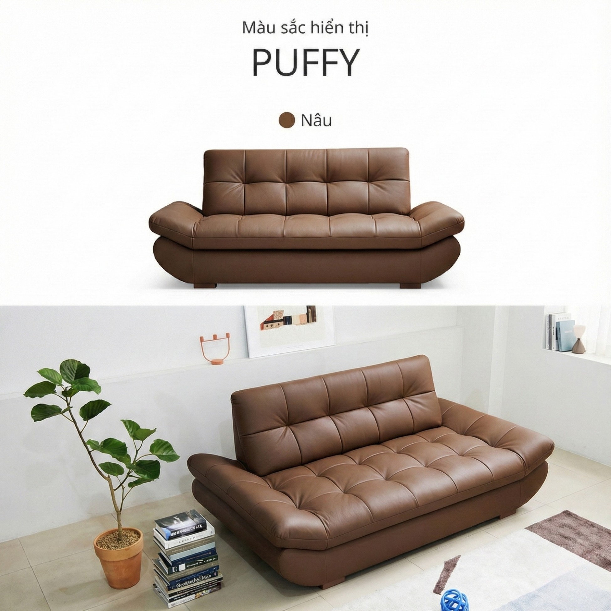 Sofa PUFFY - Sofa Băng Dáng Thuyền Cho Phòng Khách Hiện Đại