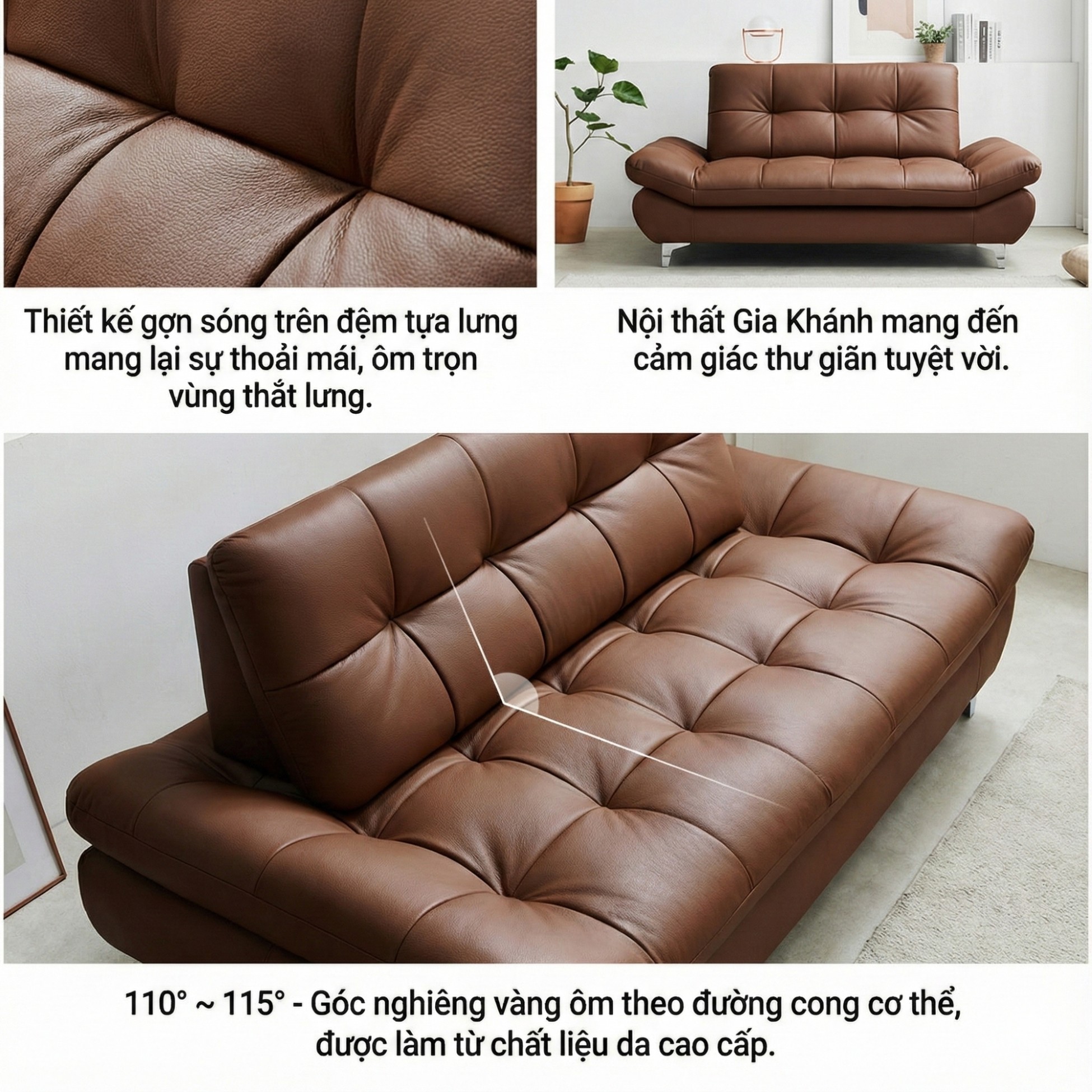 Sofa PUFFY - Sofa Băng Dáng Thuyền Cho Phòng Khách Hiện Đại