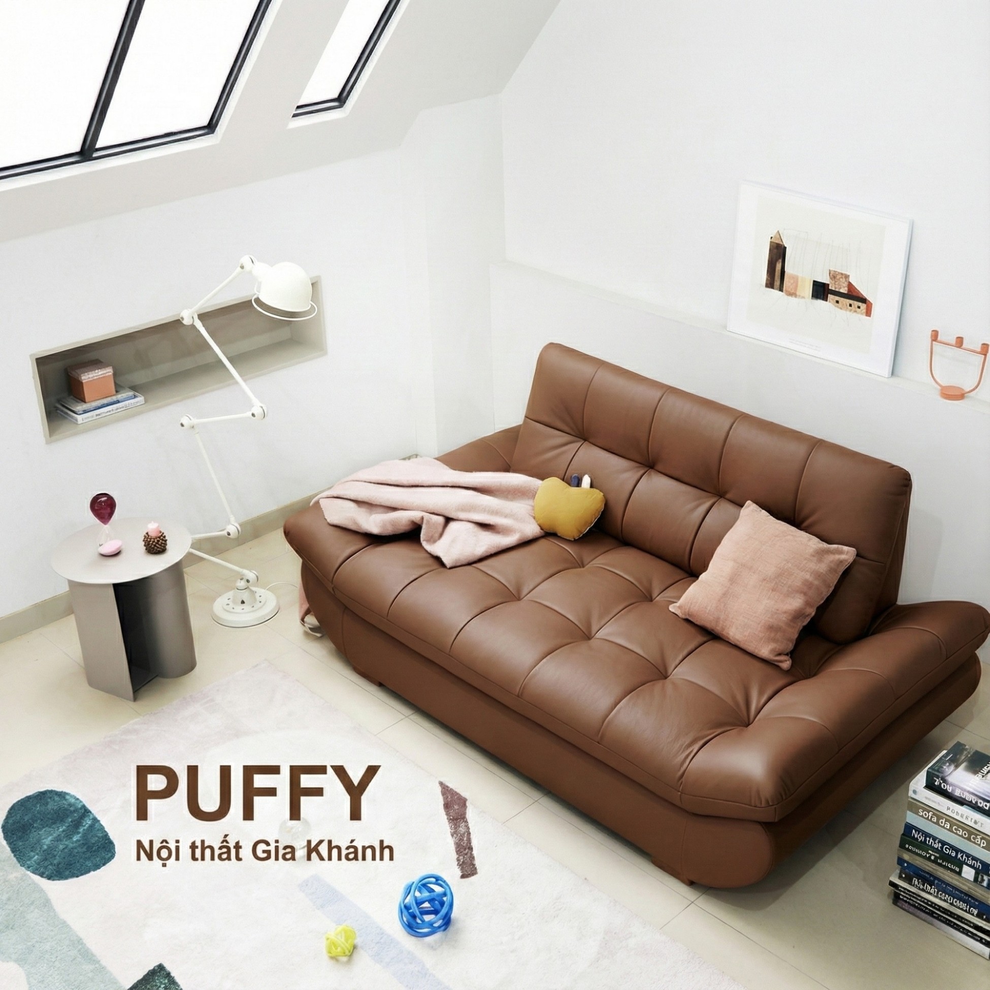 Sofa PUFFY - Sofa Băng Dáng Thuyền Cho Phòng Khách Hiện Đại