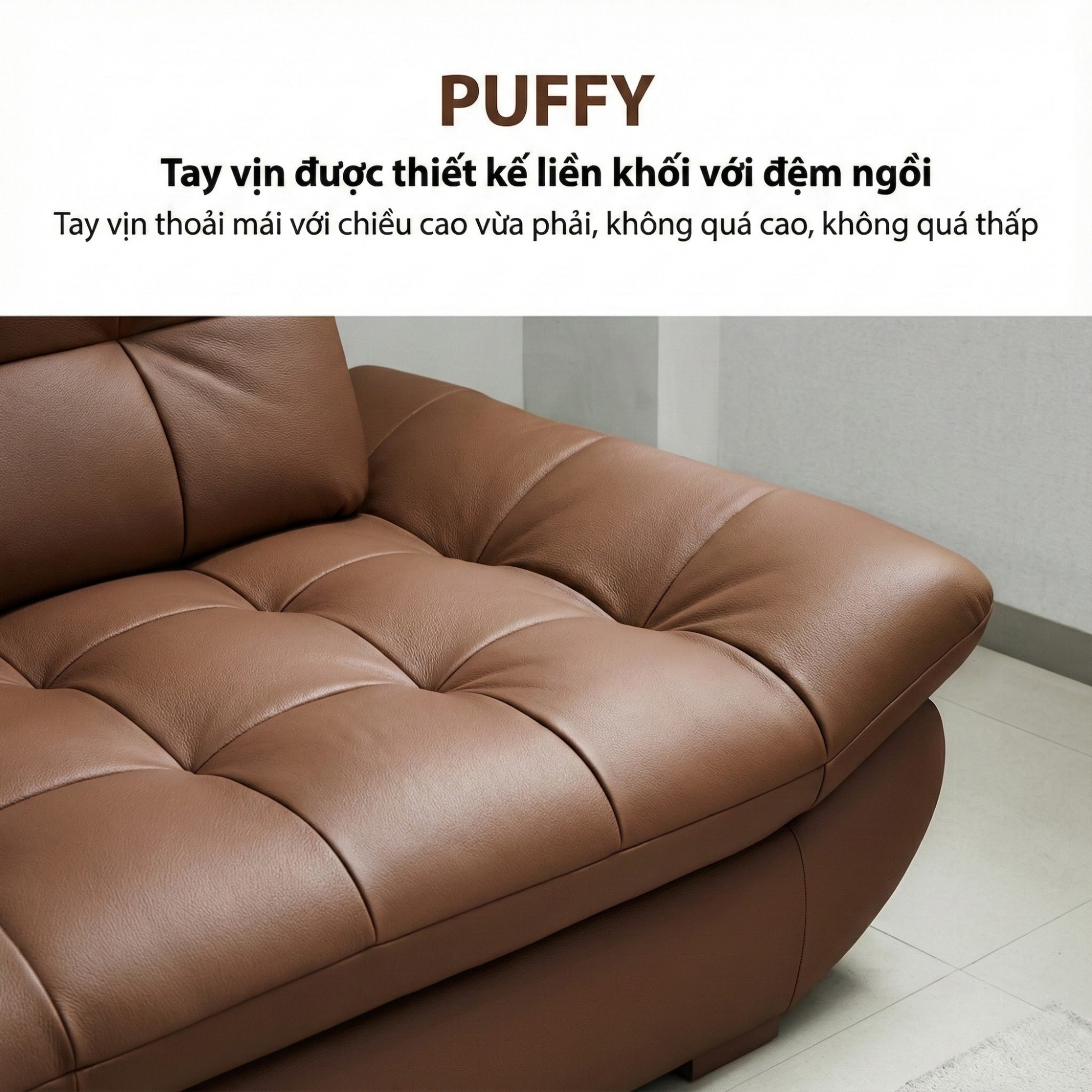 Sofa PUFFY - Sofa Băng Dáng Thuyền Cho Phòng Khách Hiện Đại