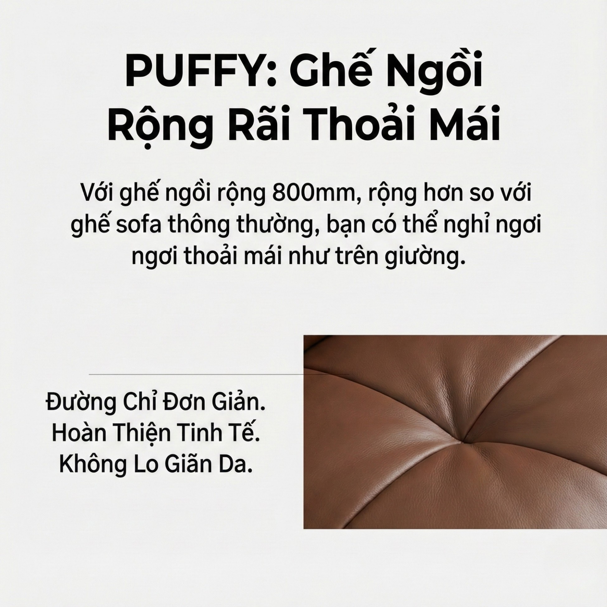Sofa PUFFY - Sofa Băng Dáng Thuyền Cho Phòng Khách Hiện Đại