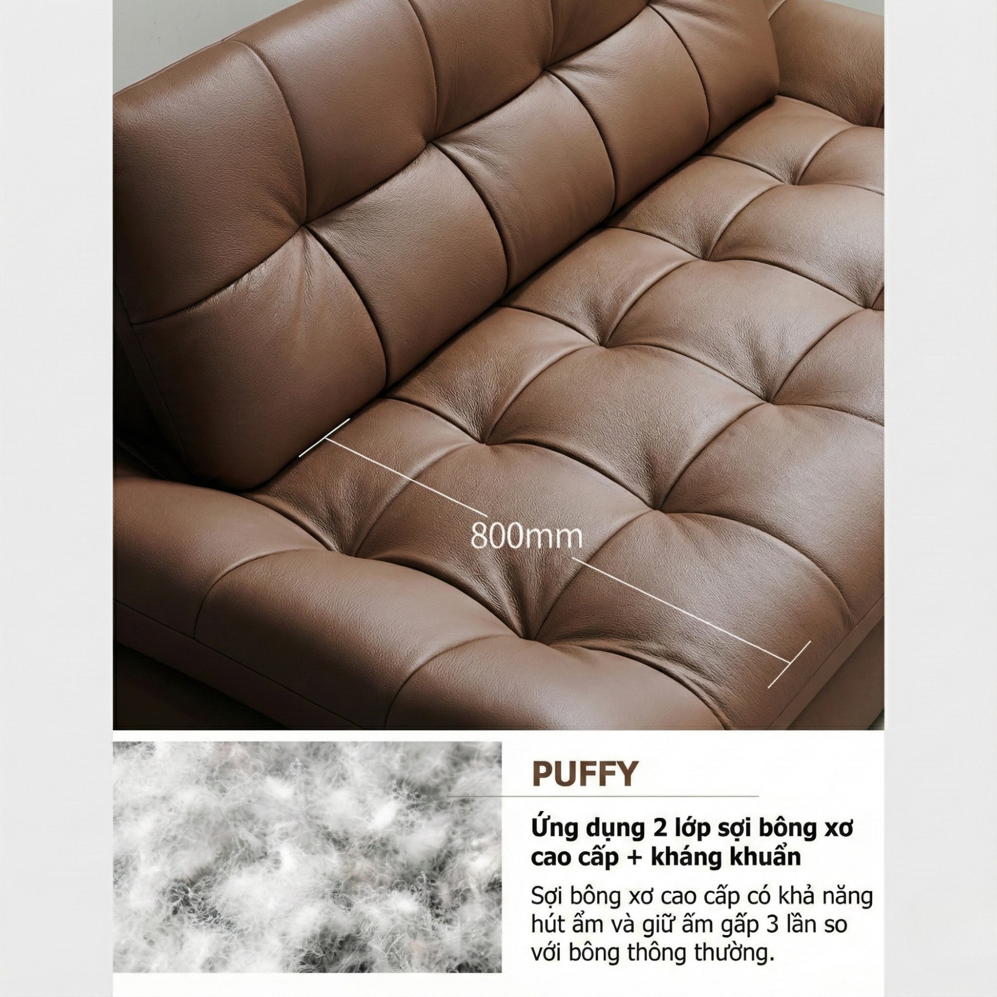 Sofa PUFFY - Sofa Băng Dáng Thuyền Cho Phòng Khách Hiện Đại