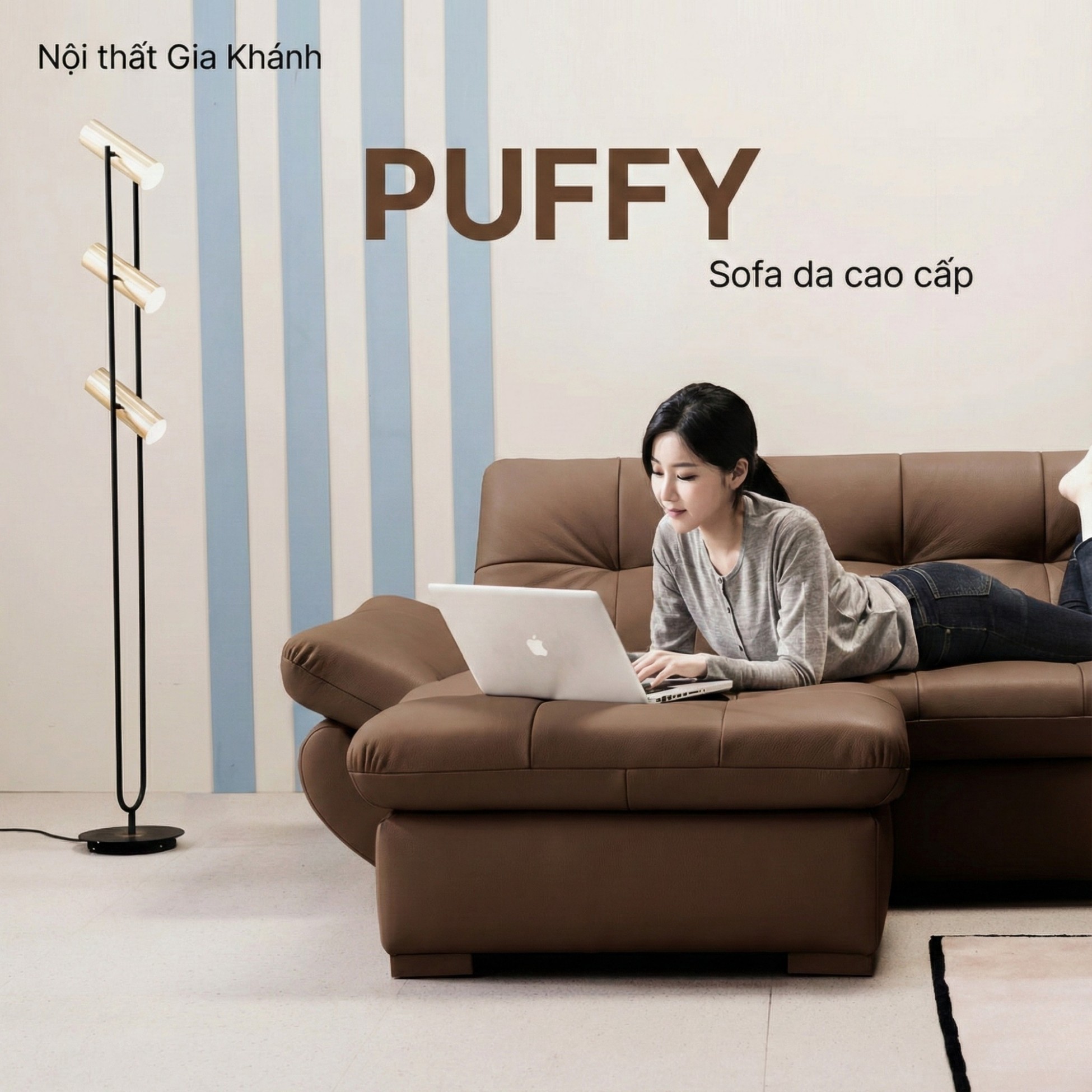 Sofa PUFFY - Sofa Băng Dáng Thuyền Cho Phòng Khách Hiện Đại
