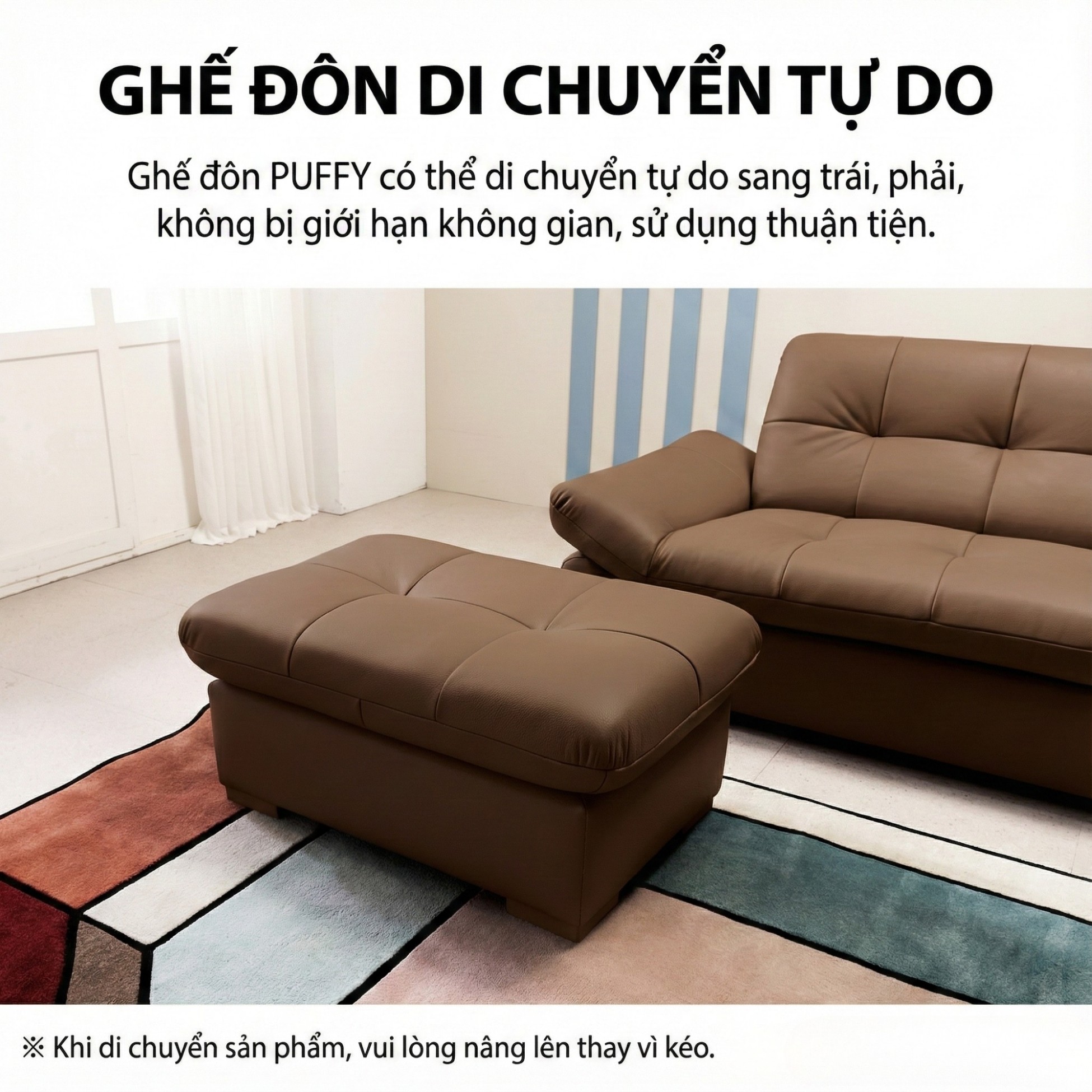 Sofa PUFFY - Sofa Băng Dáng Thuyền Cho Phòng Khách Hiện Đại