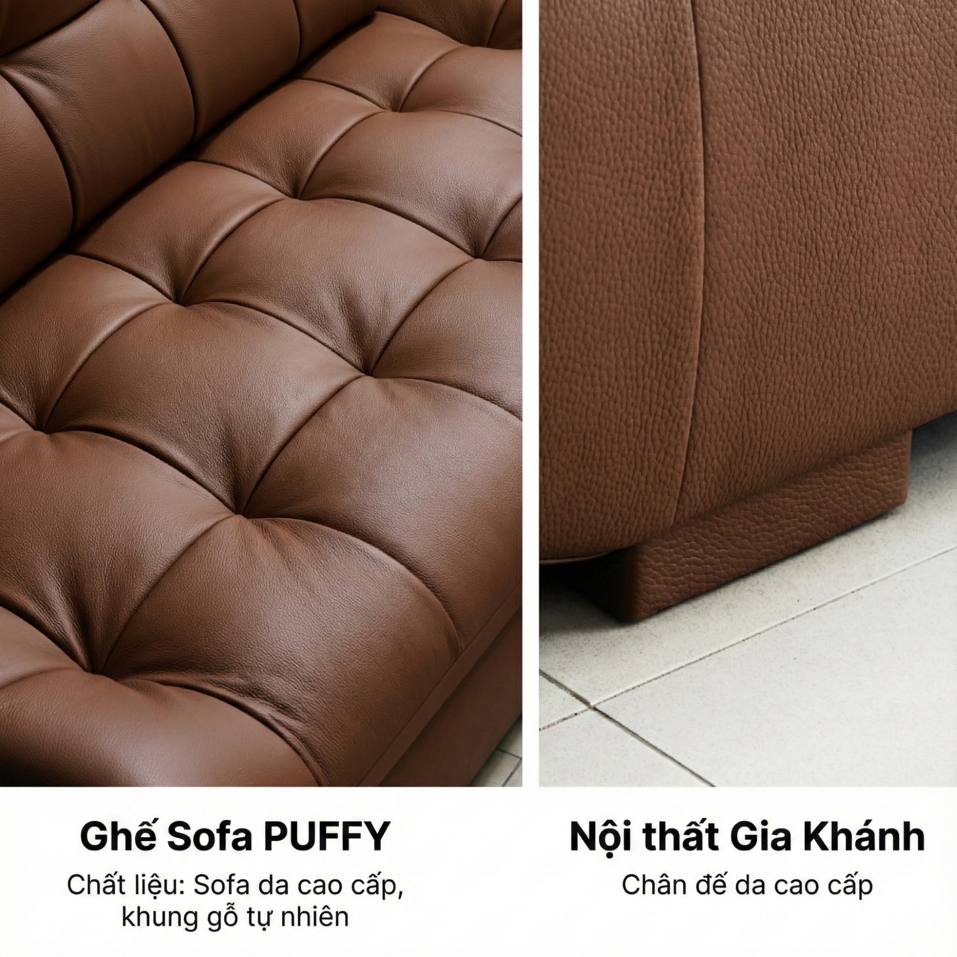 Sofa PUFFY - Sofa Băng Dáng Thuyền Cho Phòng Khách Hiện Đại