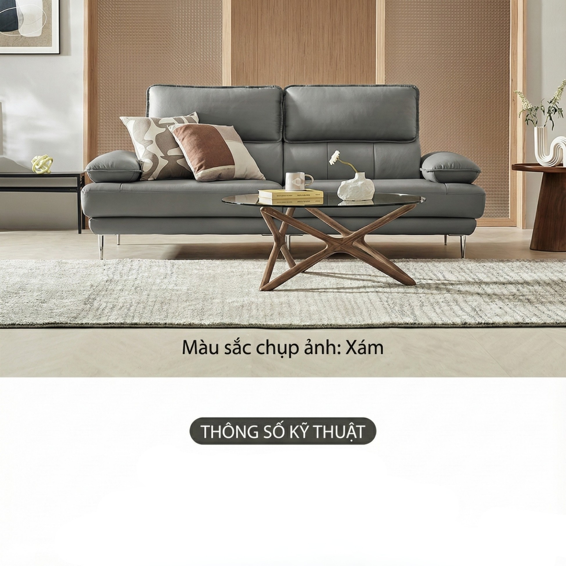 Sofa PURE INSPIRE – Sofa Băng Bọc Da Cao Cấp Thư Giãn Hoàn Hảo