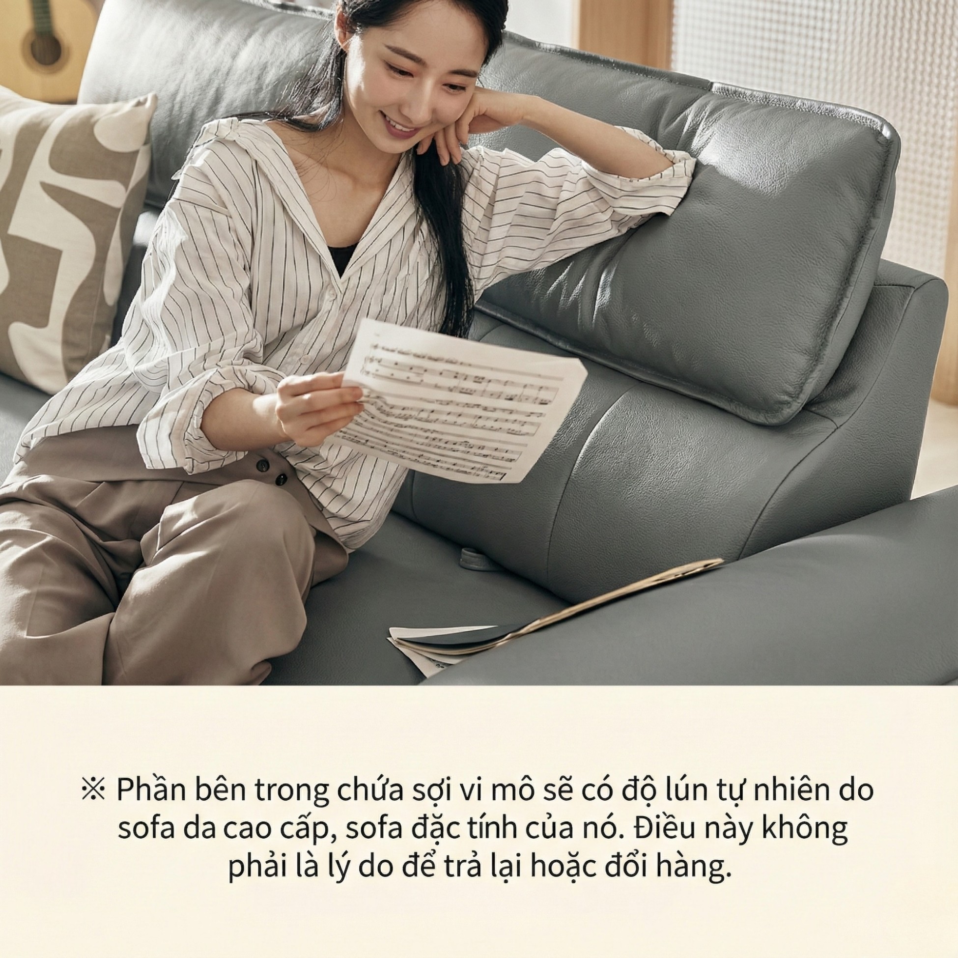 Sofa PURE INSPIRE – Sofa Băng Bọc Da Cao Cấp Thư Giãn Hoàn Hảo