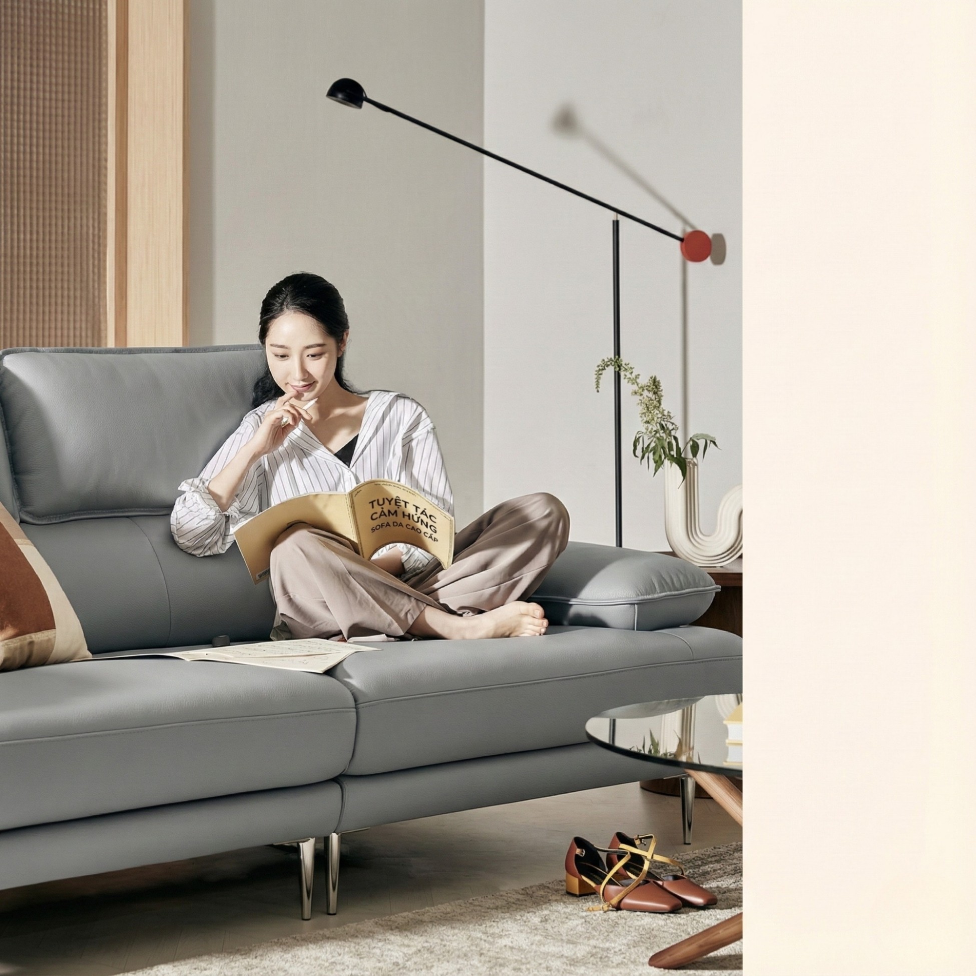 Sofa PURE INSPIRE – Sofa Băng Bọc Da Cao Cấp Thư Giãn Hoàn Hảo