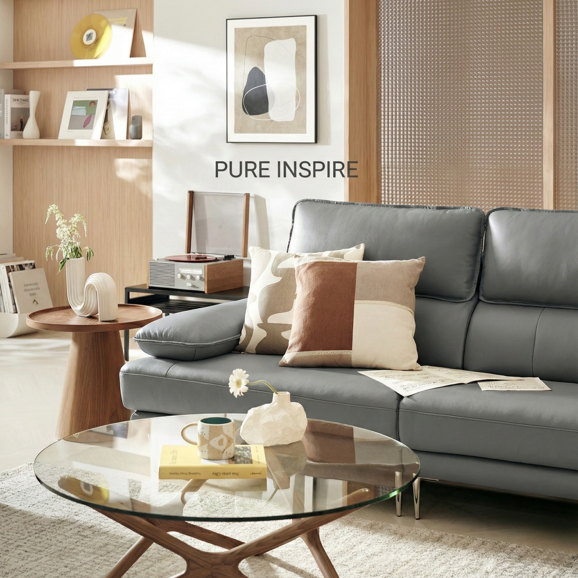 Sofa PURE INSPIRE – Sofa Băng Bọc Da Cao Cấp Thư Giãn Hoàn Hảo