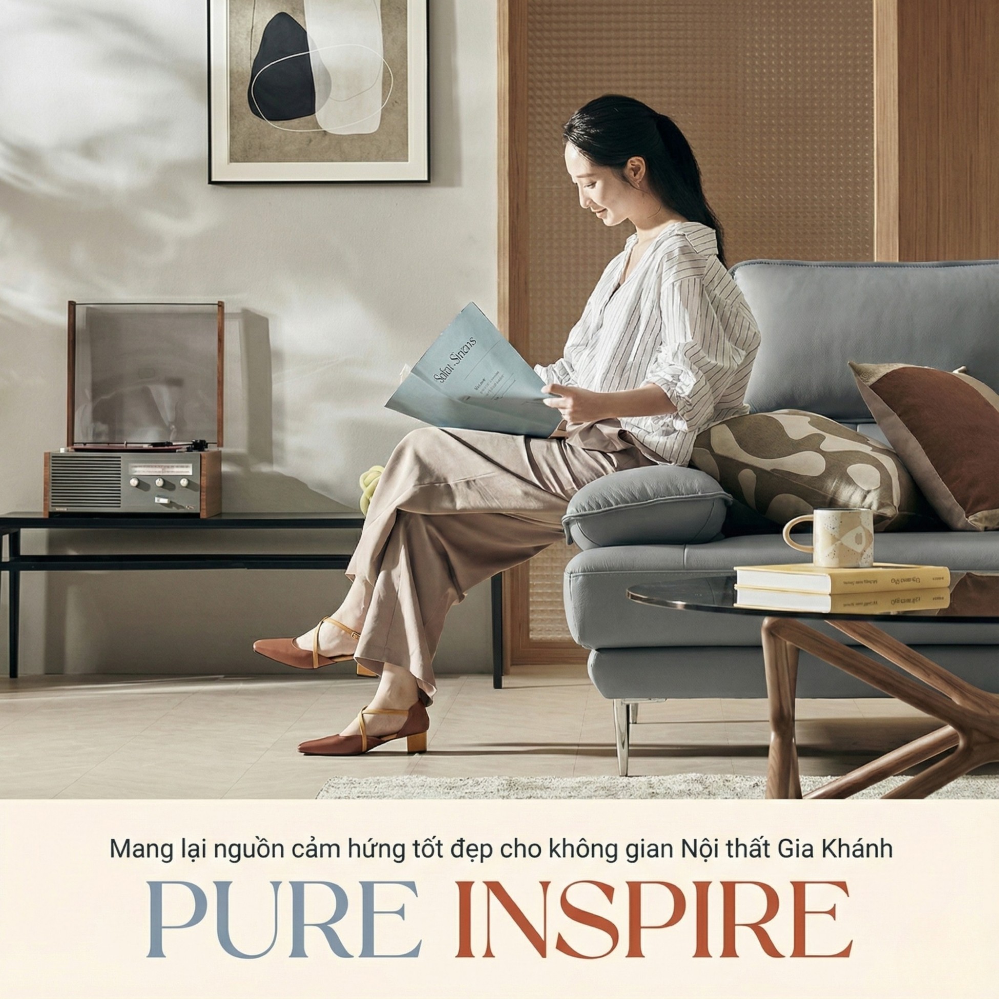 Sofa PURE INSPIRE – Sofa Băng Bọc Da Cao Cấp Thư Giãn Hoàn Hảo