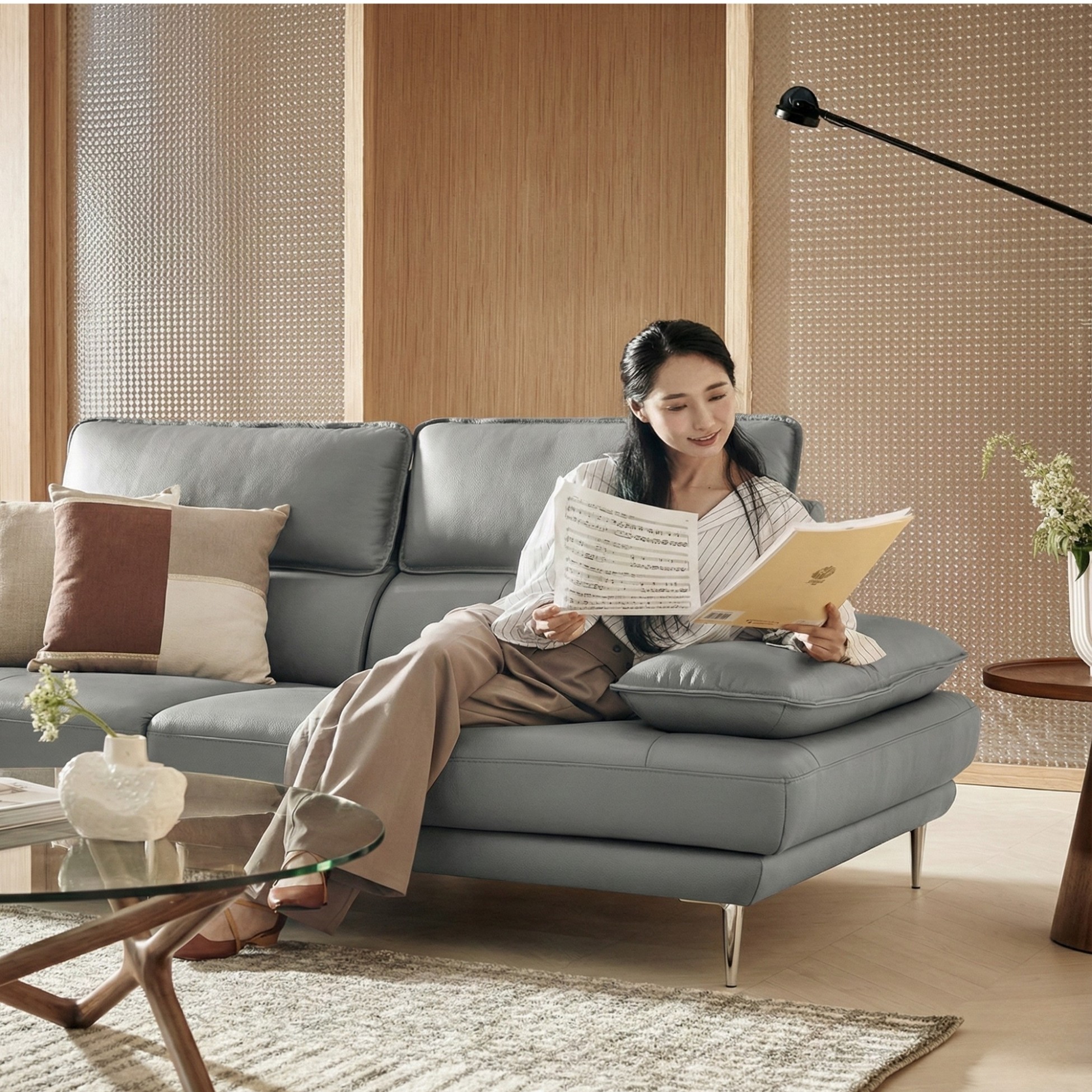 Sofa PURE INSPIRE – Sofa Băng Bọc Da Cao Cấp Thư Giãn Hoàn Hảo