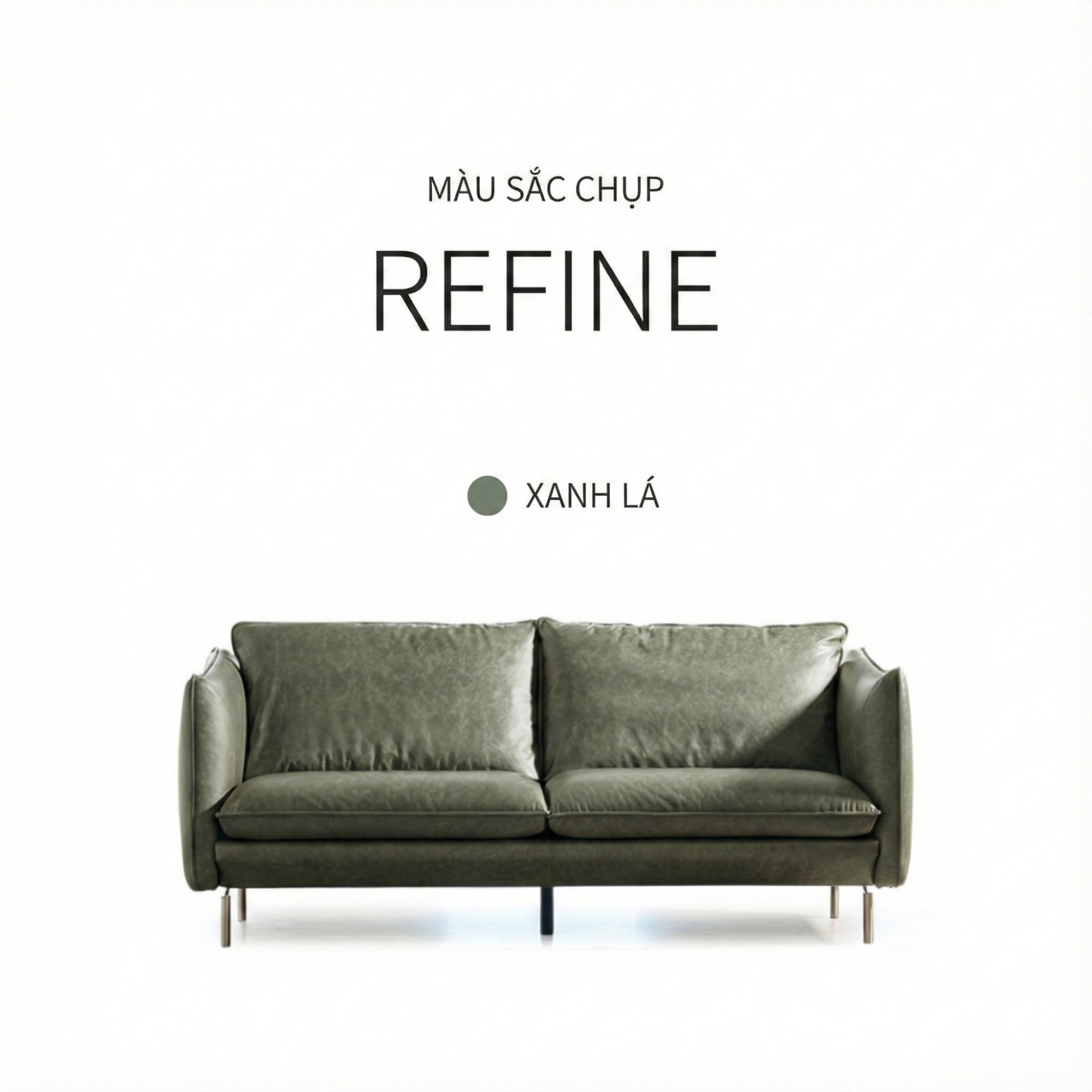 Sofa REFINE – Sofa Da Cao Cấp Ấm Áp Cho Phòng Khách Hiện Đại